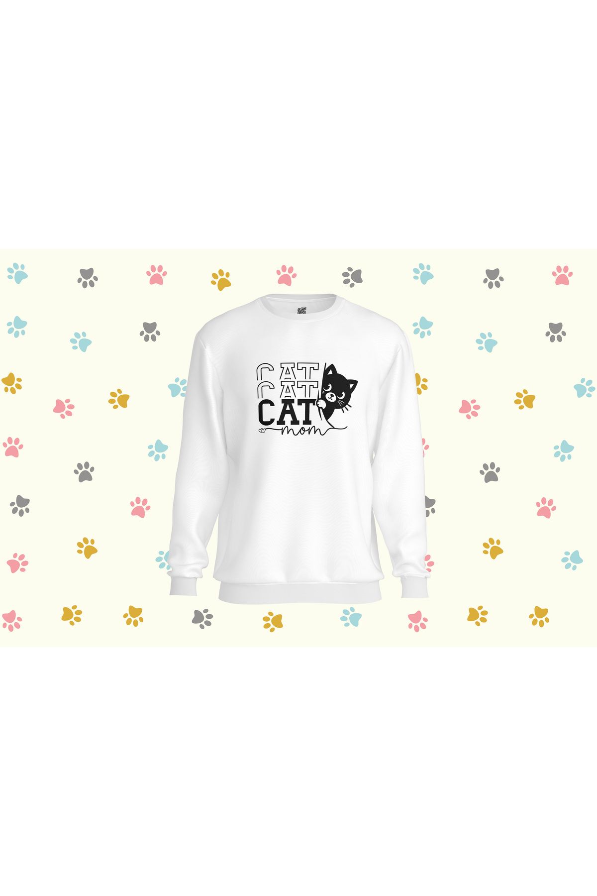 TASARIMATİK Kedi Annesi Sweatshirt