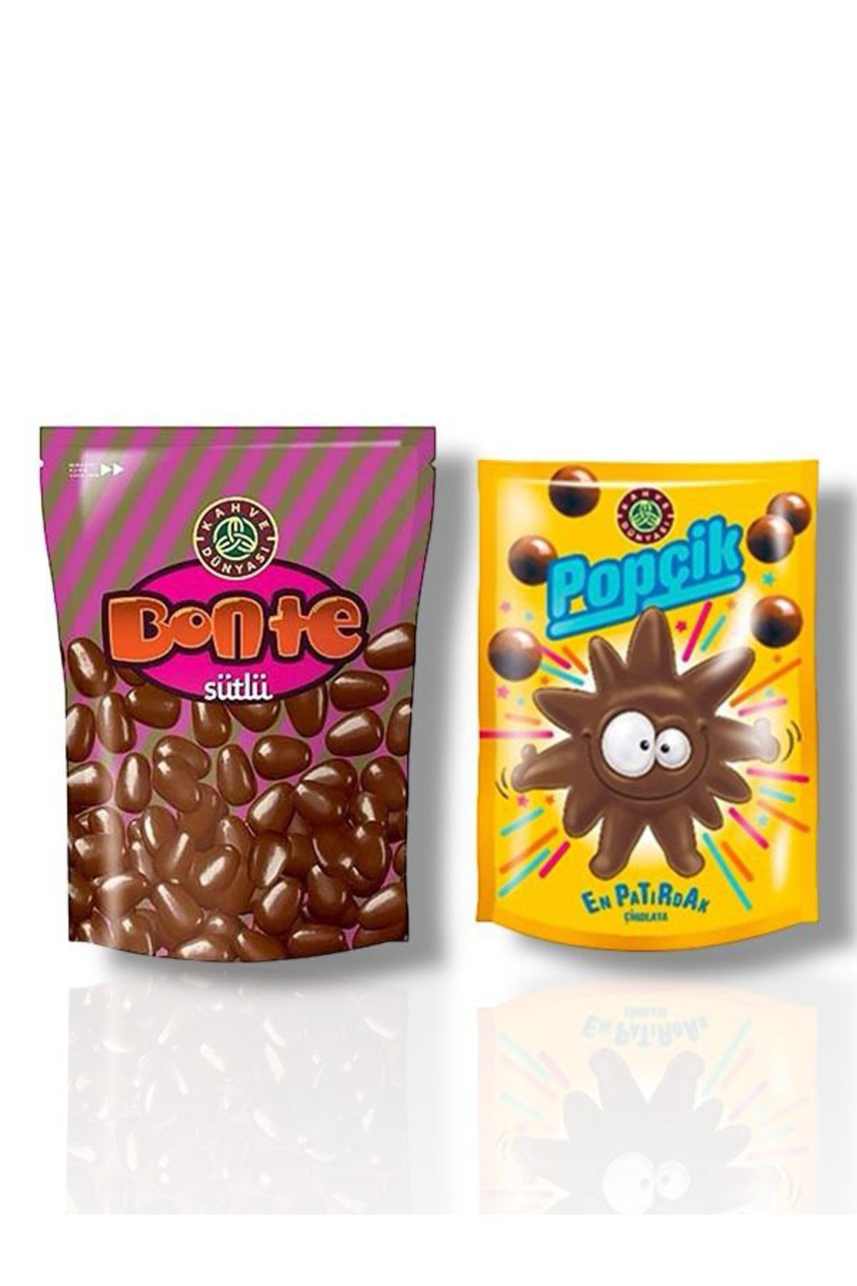 Kahve Dünyası Bonte Sütlü ve Bisküvi Draje 50gr Popçik Patırdak Çikolata 40g