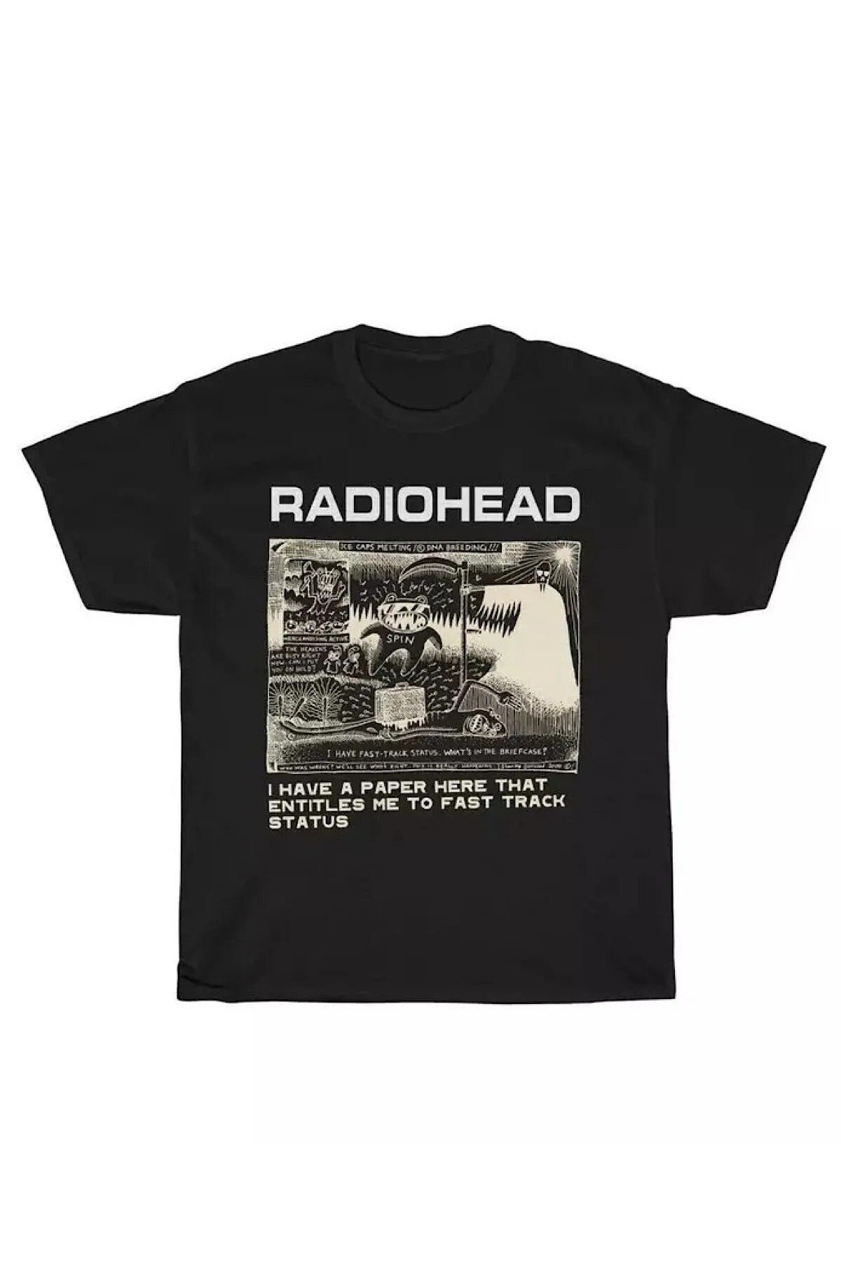 DEEFWEAR Radiohead Dna Breeding Siyah Unisex Kısa Kollu T-shirt