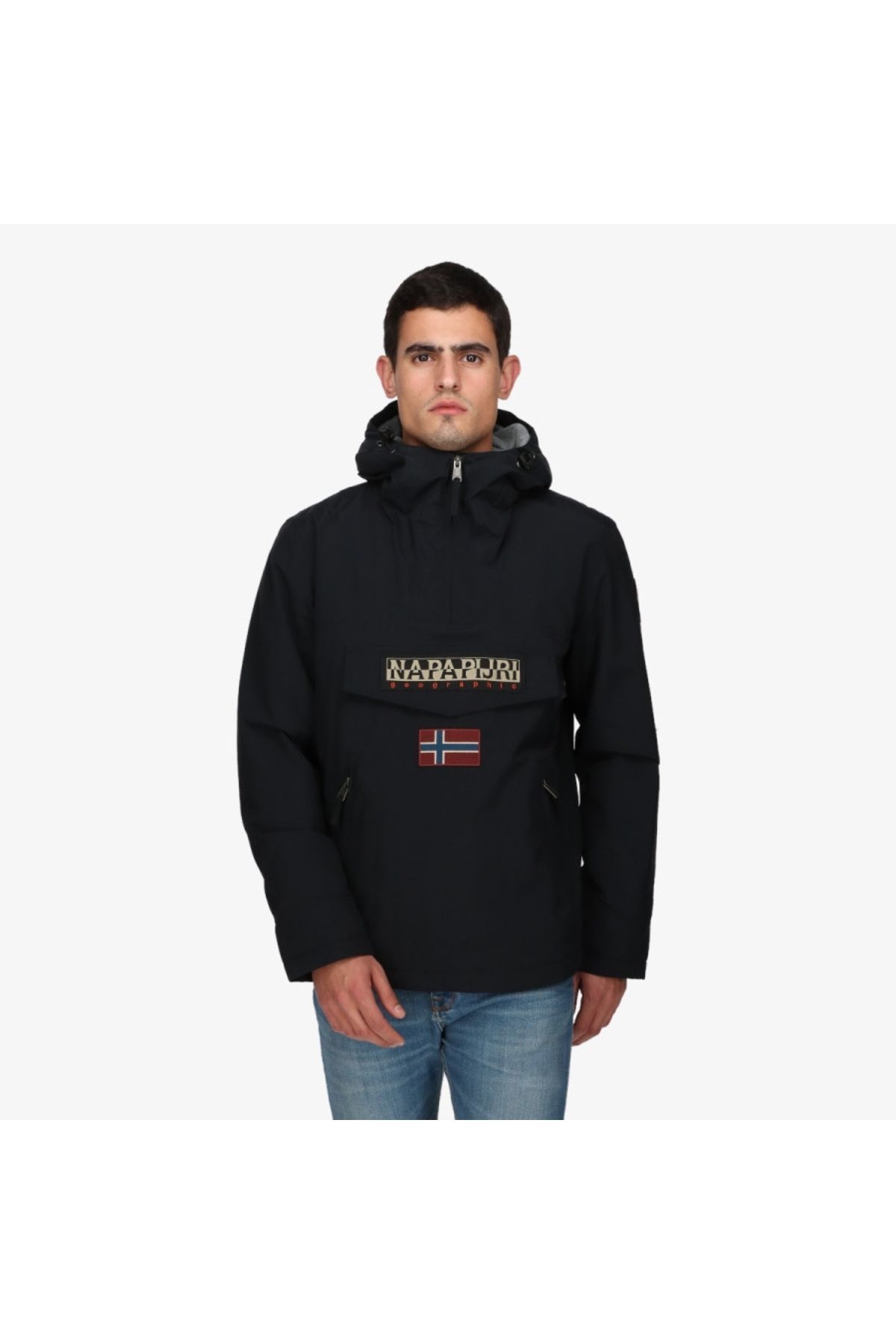 Napapijri-Čierna pánska bunda s kapucňou Napapijri Rainforest Pocket 2 Black -S 1