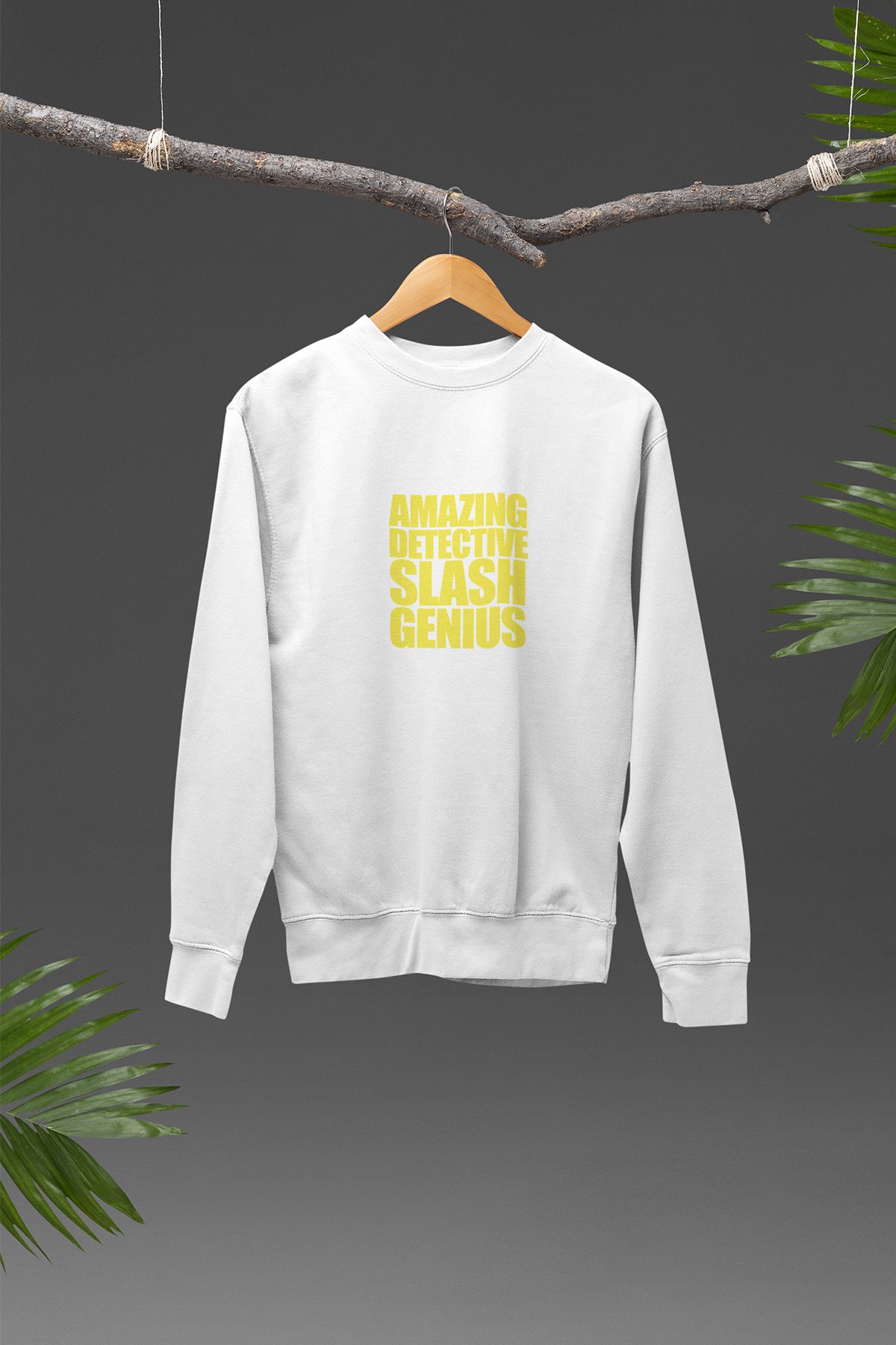 qoeuyl boutique Amazing Detective Slash Genius Brooklyn Nine Nine Jake Peralta Baskılı Eğlenceli Unisex Sweatshirt