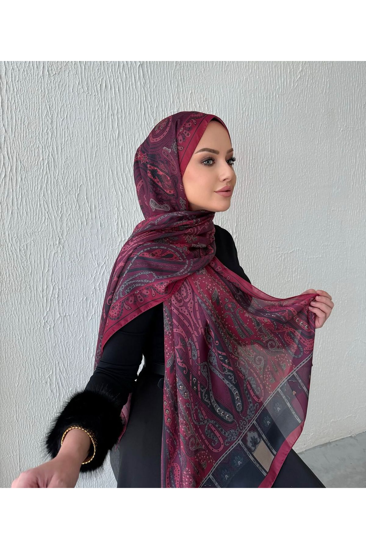 SC Silk Cotton  Desenli Pamuk Şal