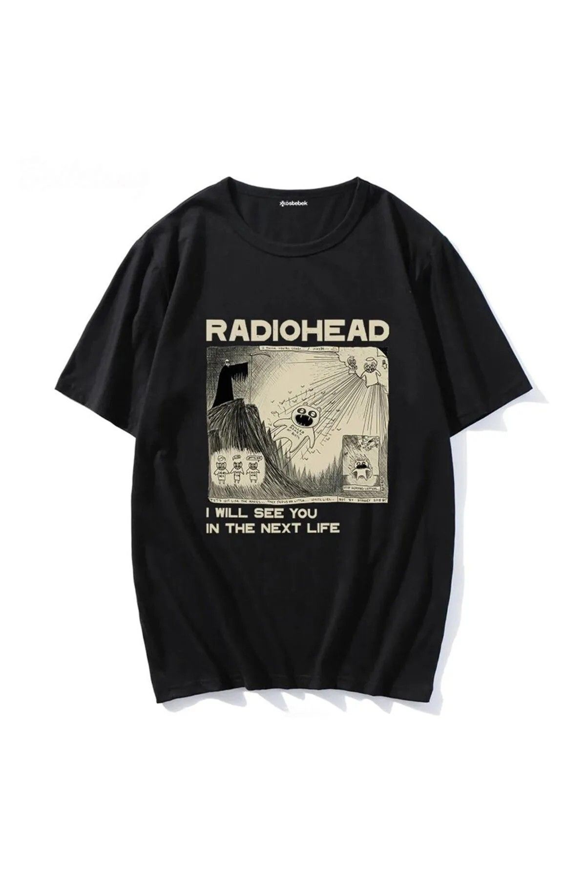 DEEFWEAR Radiohead - I Will See You In Next Life Unisex Siyah Kısa Kollu Tshirt