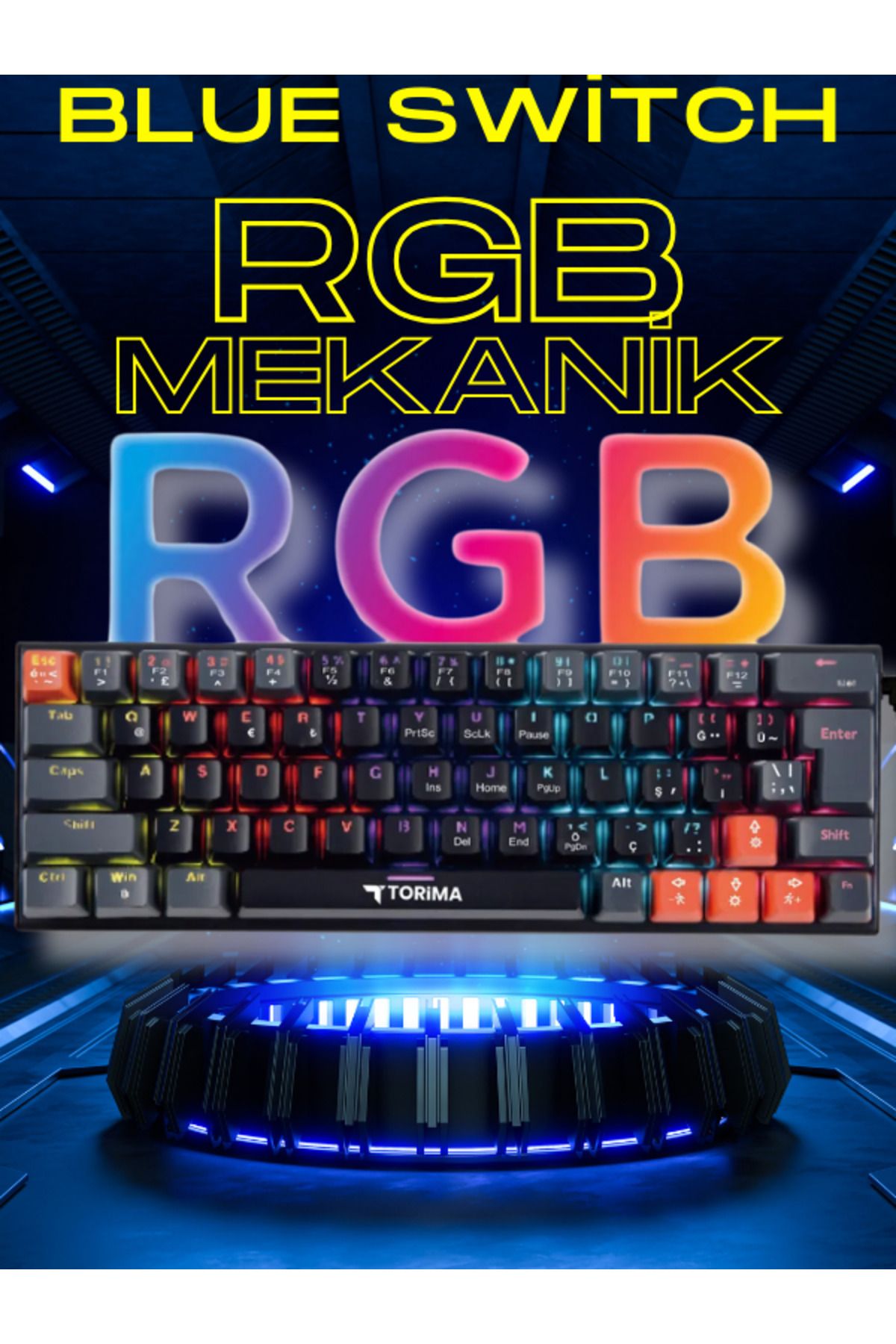 Smith TK-06 Mekanik Rgb Işıklı Kablolu Q Klavye Siyah