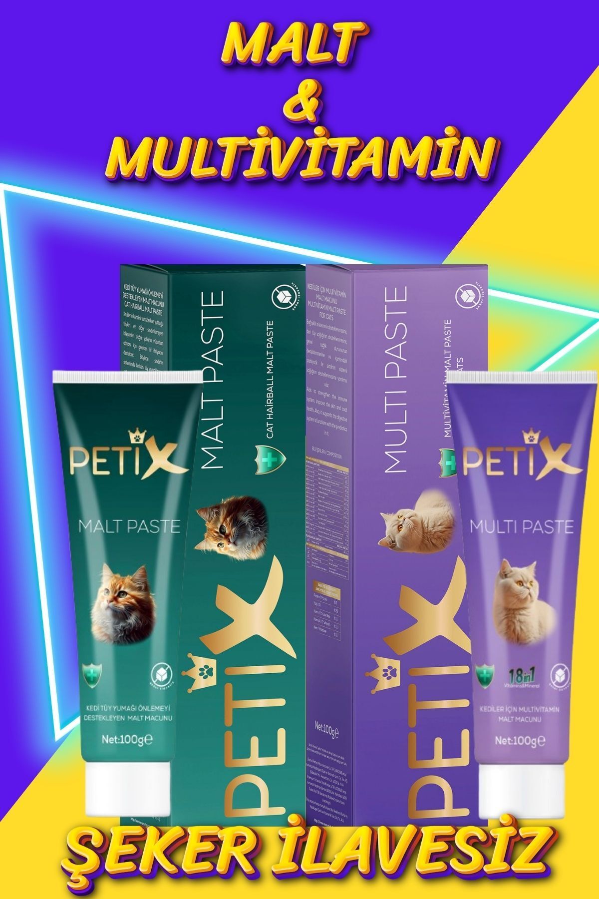 Multivitamin ve Tüy Yumağı Önleyici Kedi Malt Macunu 100 gr