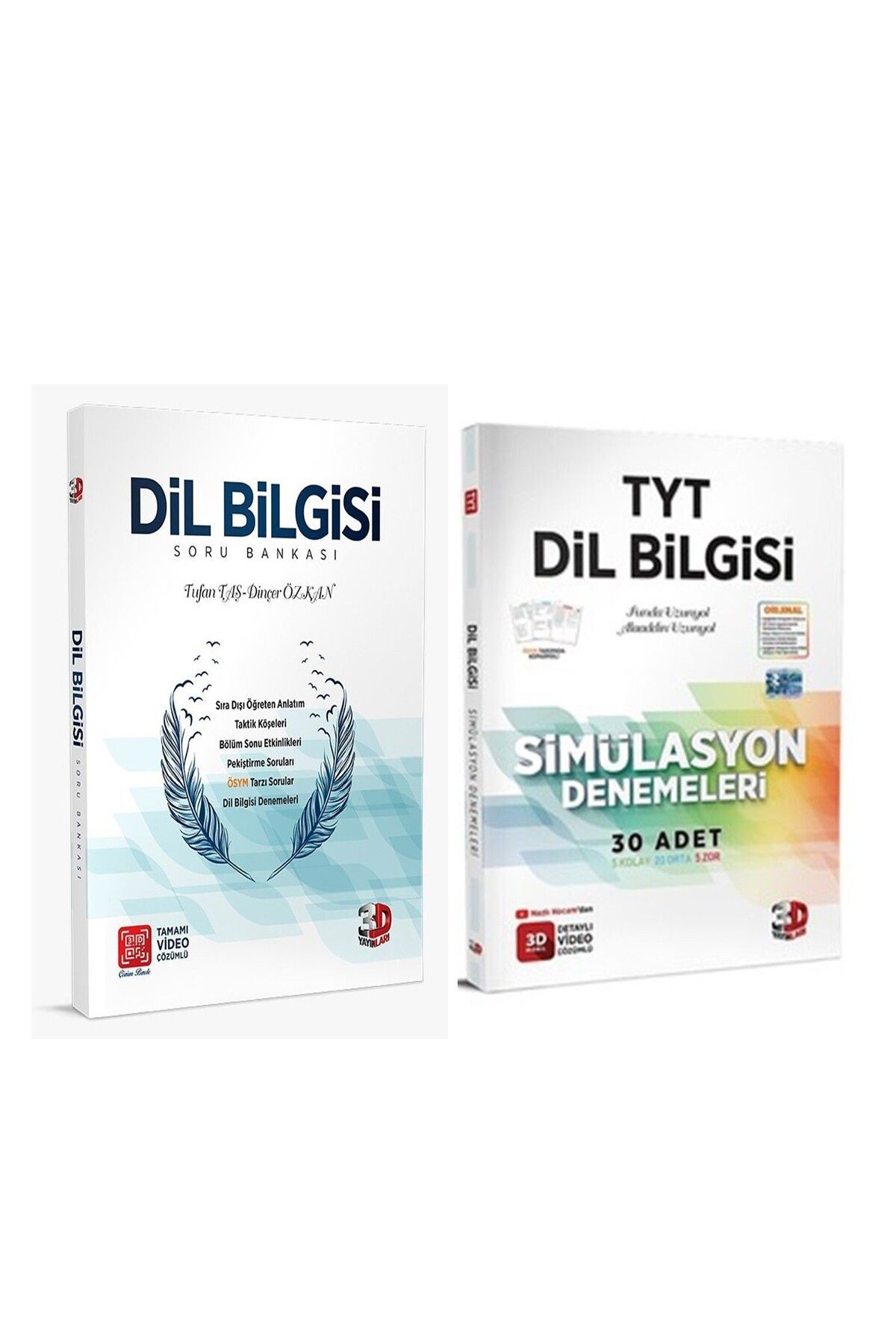 Ankara Kitap Merkezi 3D Yayınları TYT Dil Bilgisi Soru Bankası ve Deneme Seti 2 Kitap