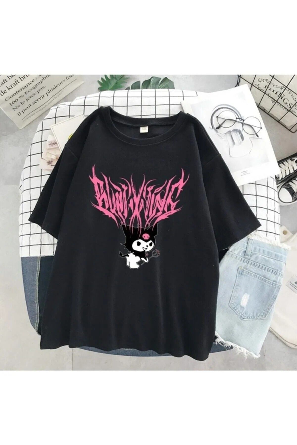 DEEFWEAR Harajuku Kuromi Sanrio Unisex T-shirt