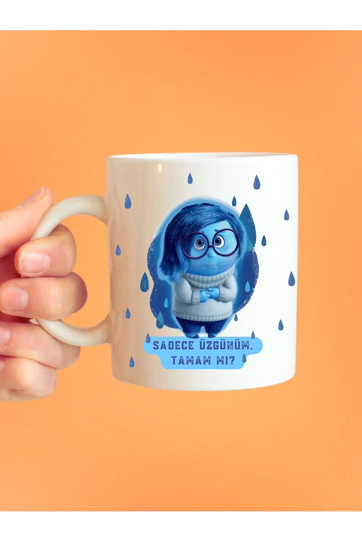 kuphane Ters Yüz Baskılı Kupa Bardak - Inside-Out Sadness Mug - Sadece Üzgünüm Tamam mı?