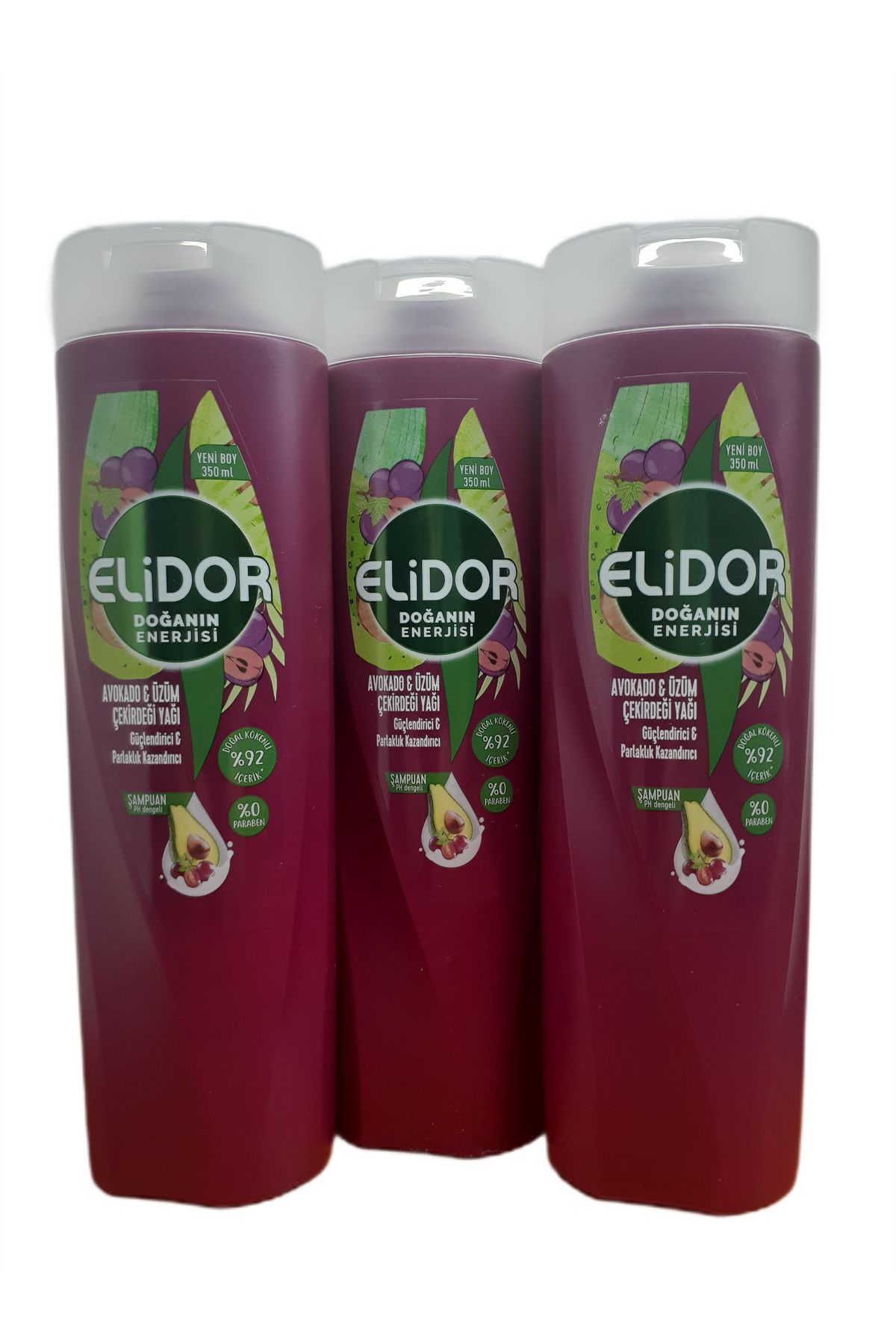 Elidor DOĞANIN ENERJİSİ AVAKADO &ÜZÜM ÇEKİRDEĞİ YAĞI 350 ML ŞAMPUAN X 3 ADET