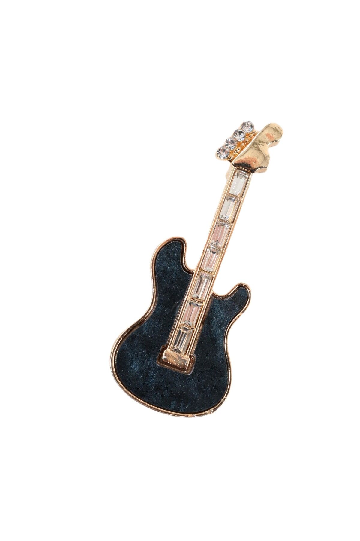 KEEBA Taşlı gitar broş. Yaka iğnesi gitar broş. Taşlı tasarım broş. Kadın broş. Erkek broş. Gitar broş