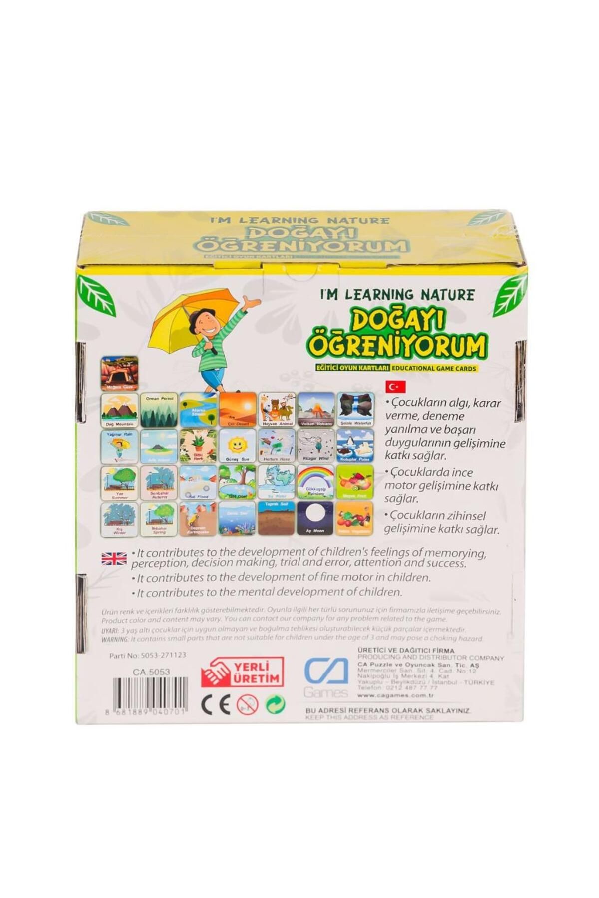 NessiWorld CAEGT-5053 Doğayı Öğreniyorum Eğitici Oyun Kartları -Ca Games