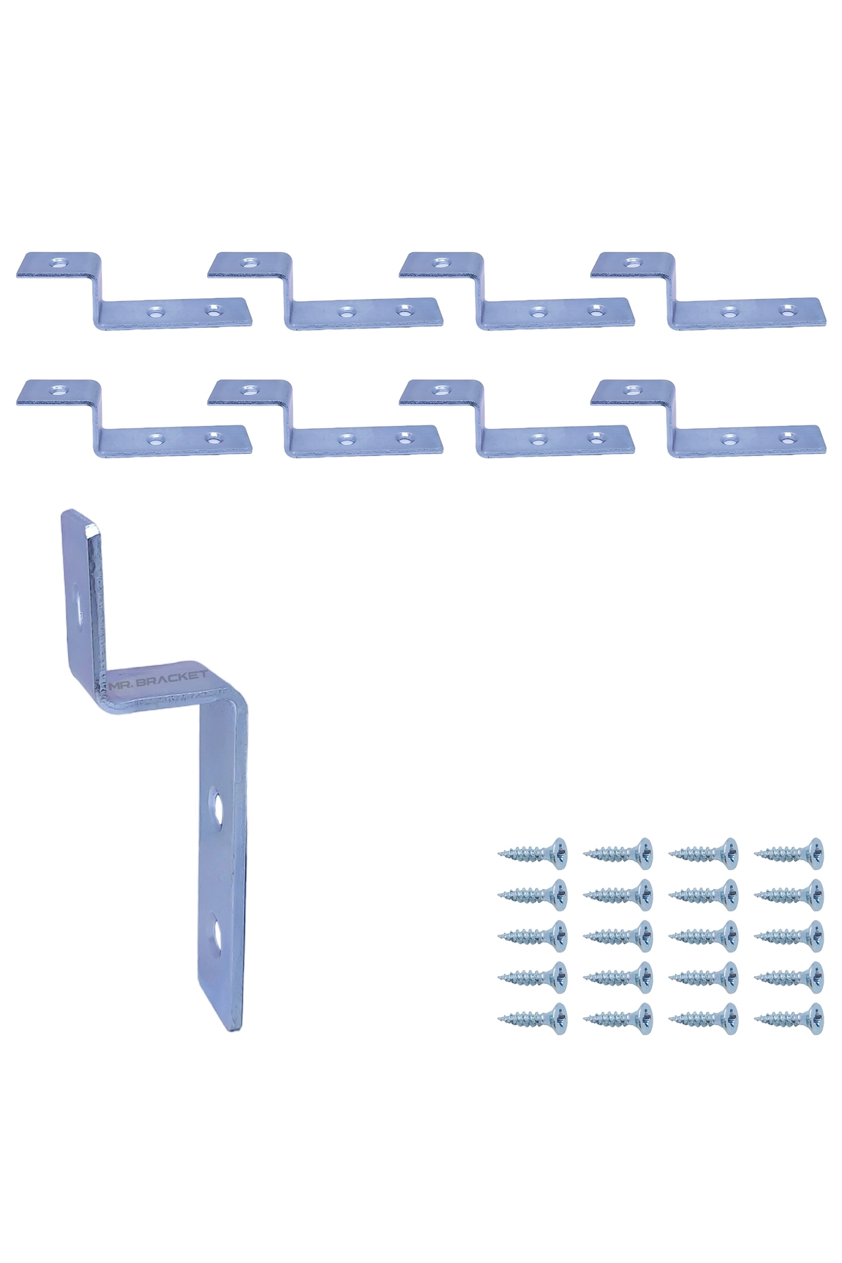 Mr. Bracket 8 Pcs. Ze Miter Gusset 16x50x20x25mm - Item Hanging Wall Hook Support Hanger Bracket