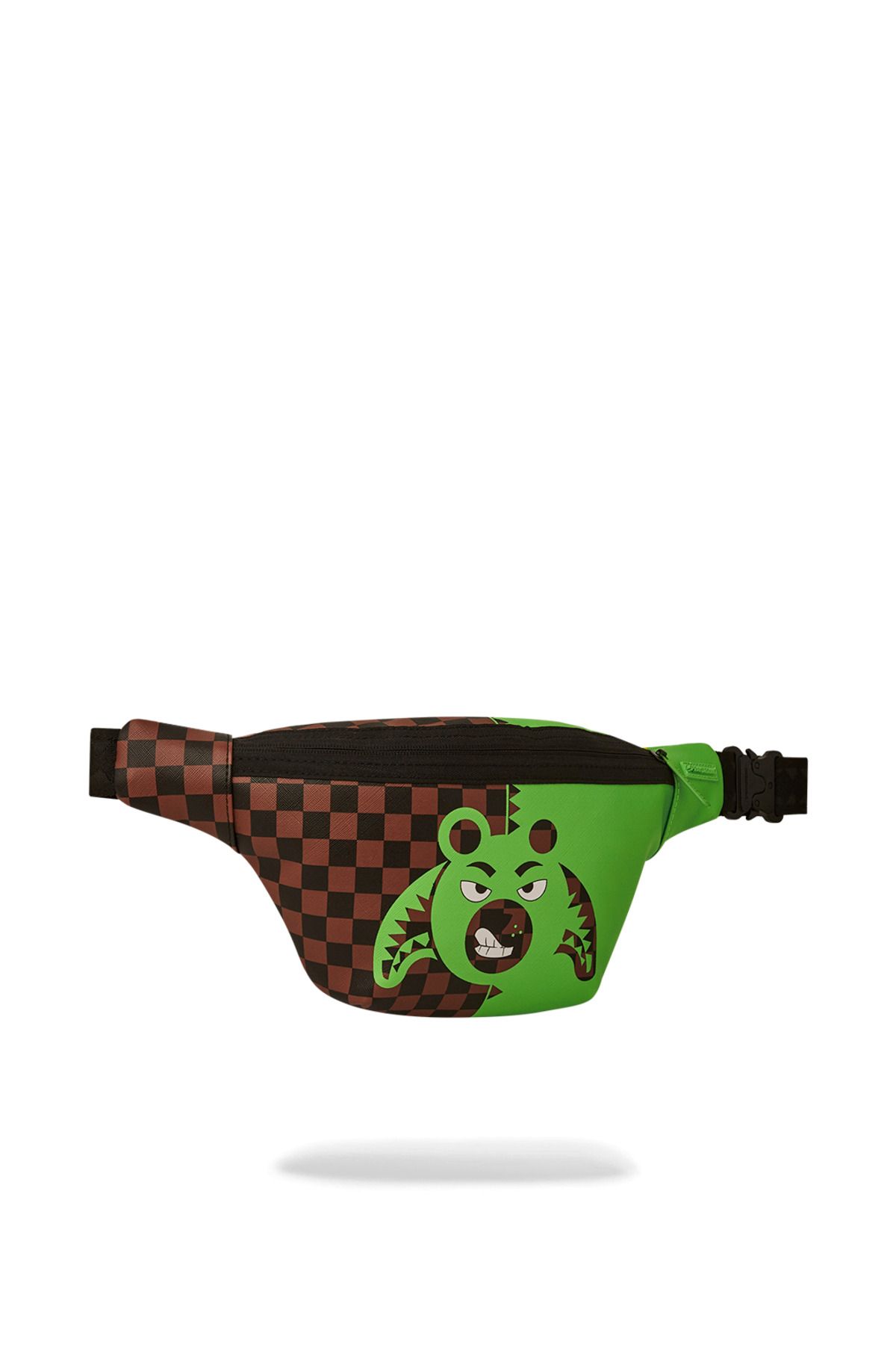 Sprayground Green Money Bear Split Savvy Cross-Body Çanta Şık ve Eğlenceli Tasarım