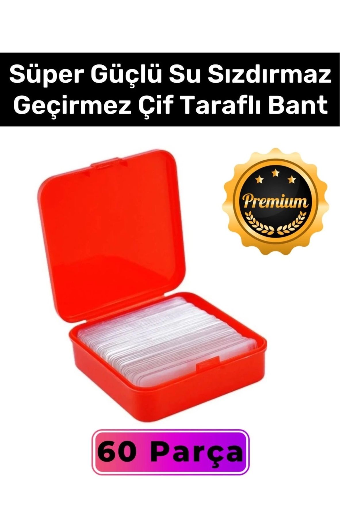 Vividale Premium Çok Amaçlı 60 Parça Süper Güçlü Yapışkan ve Kolay Çıkarılabilir Çift Taraflı Şeffaf Bant