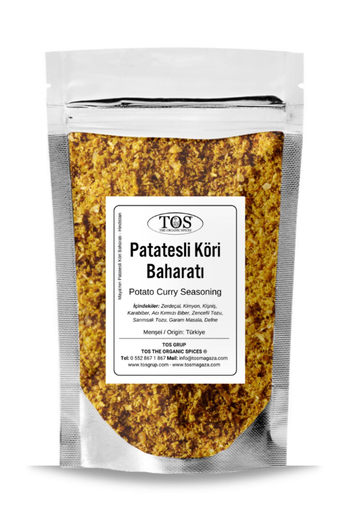 TOS The Organic Spices Maya'nın Patatesli Köri Baharatı 250 gr Maya’s Potato Curry Seasoning