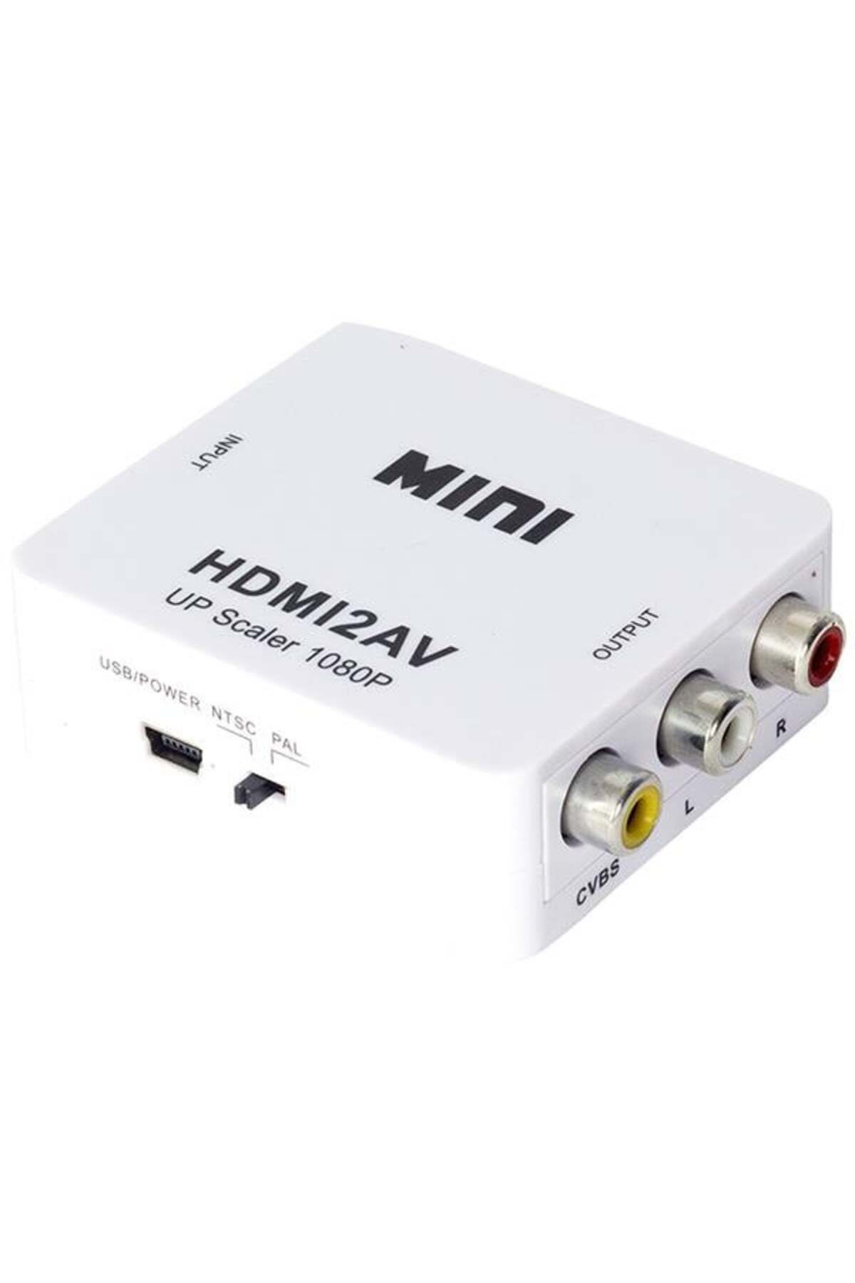 nazeninstoğu Power Pm-12861 Hdmi To Rca MiNi Model 1920X1080 PlastiK Kasa ÇeviRiCi Konvertör