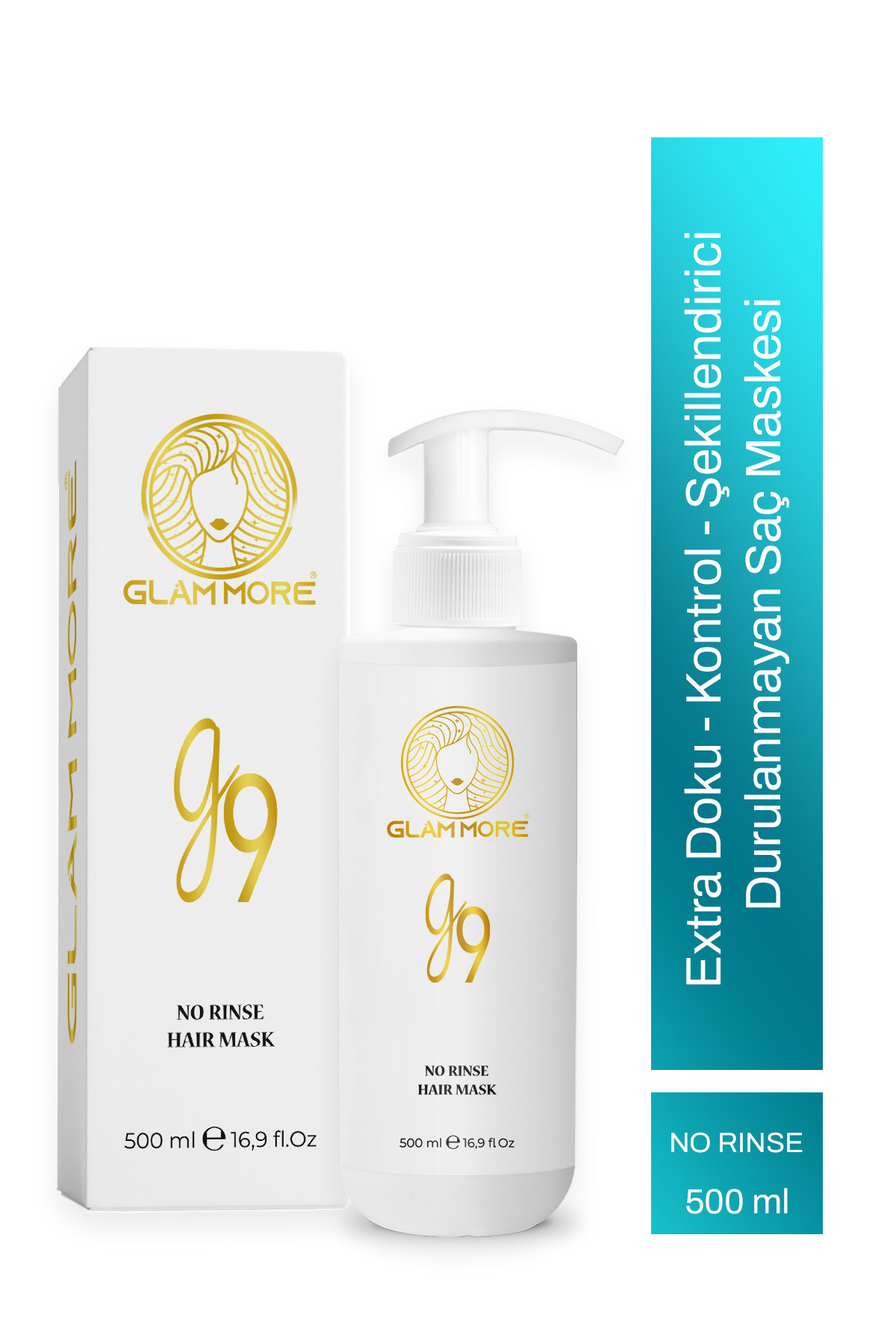 Glam More G9 No Rinse Hair Mask 500 ml Durulanmayan & Şekillendirici Bakım Maskesi — GlamMoreG9HairMask