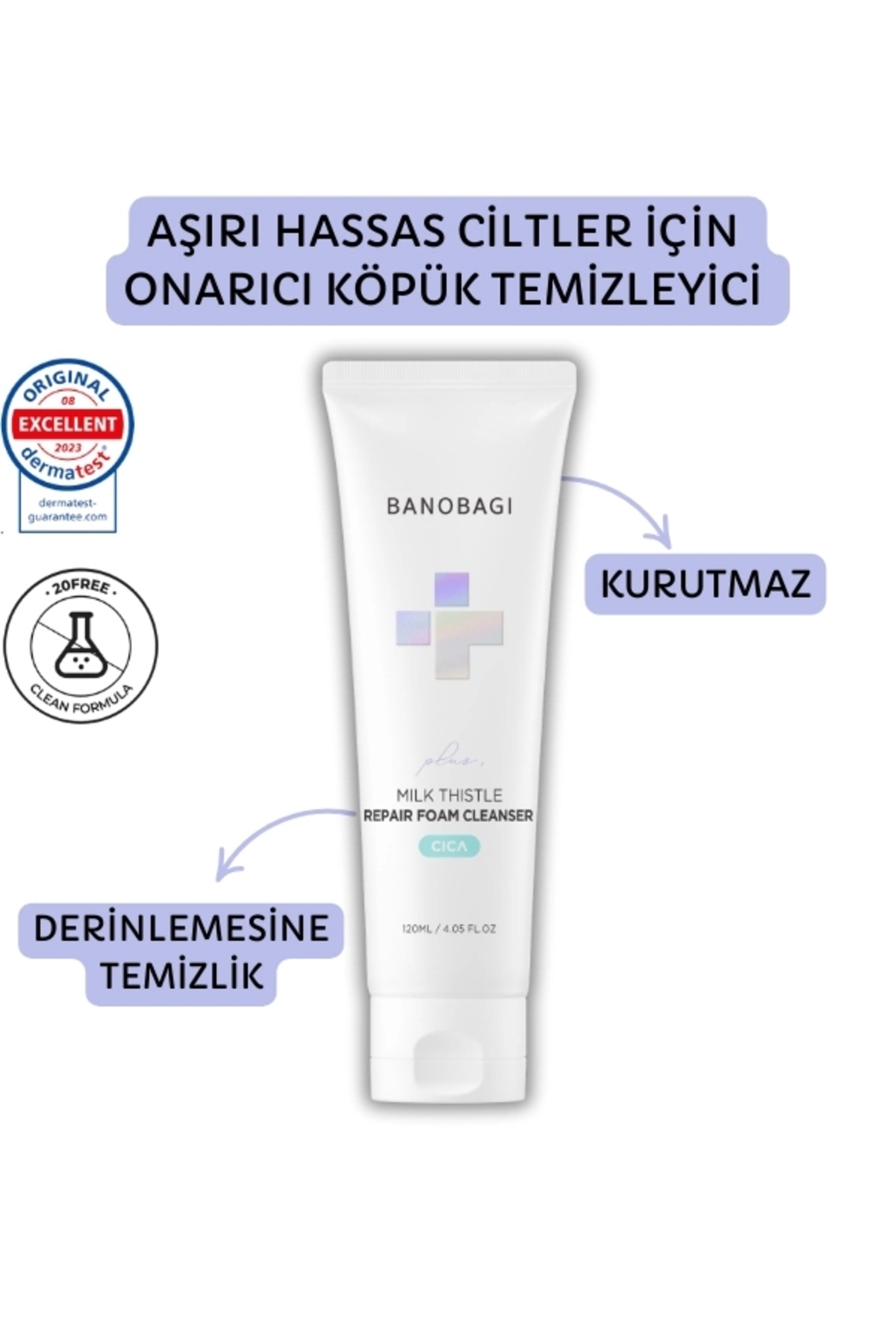 Banobagi Milk Thistle Onarıcı Cica Plus Köpük Temizleyici 120ml
