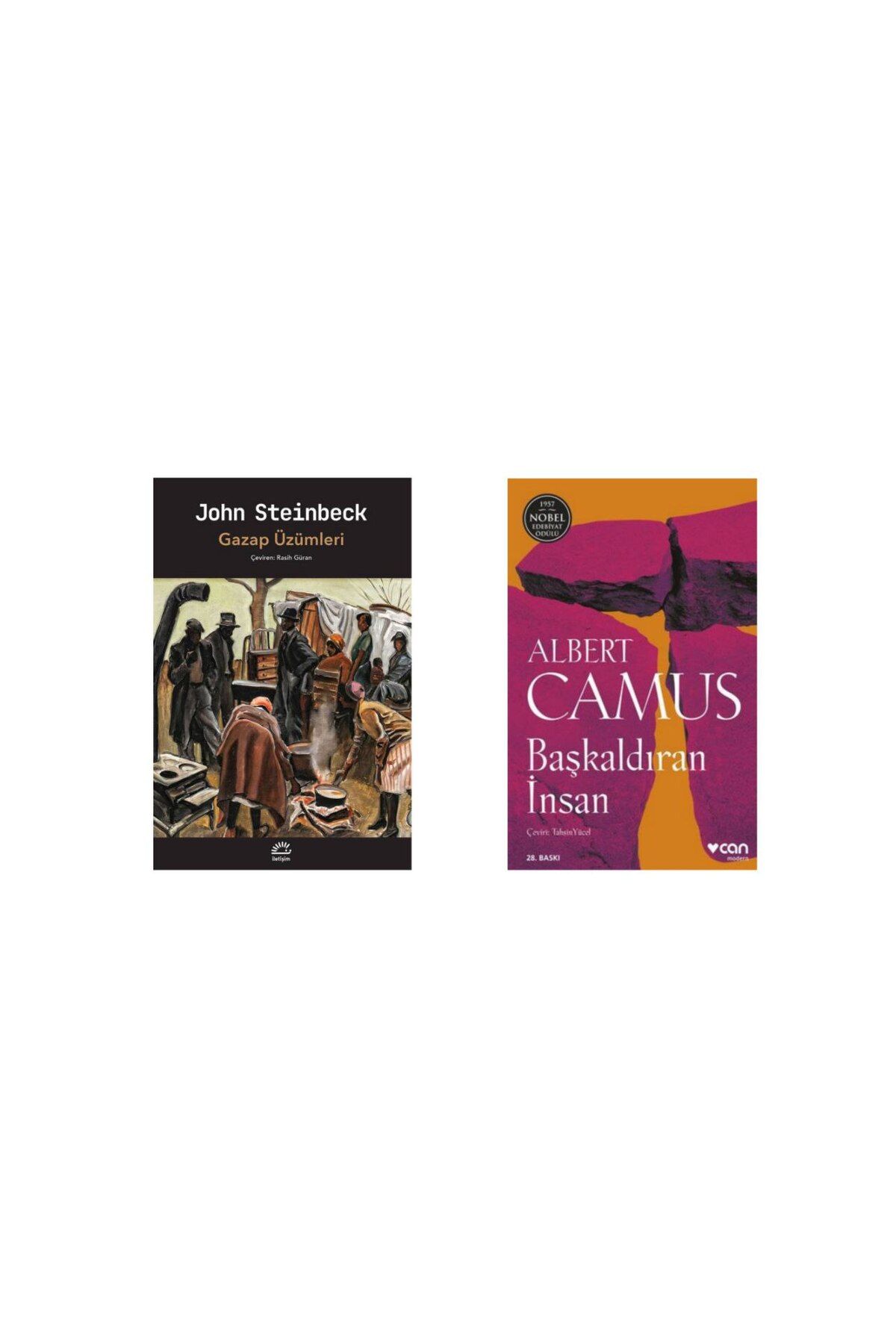 İletişim Yayınları Gazap Üzümleri - John Steinbeck - Başkaldıran İnsan (Yeni Kapak) Albert Camus