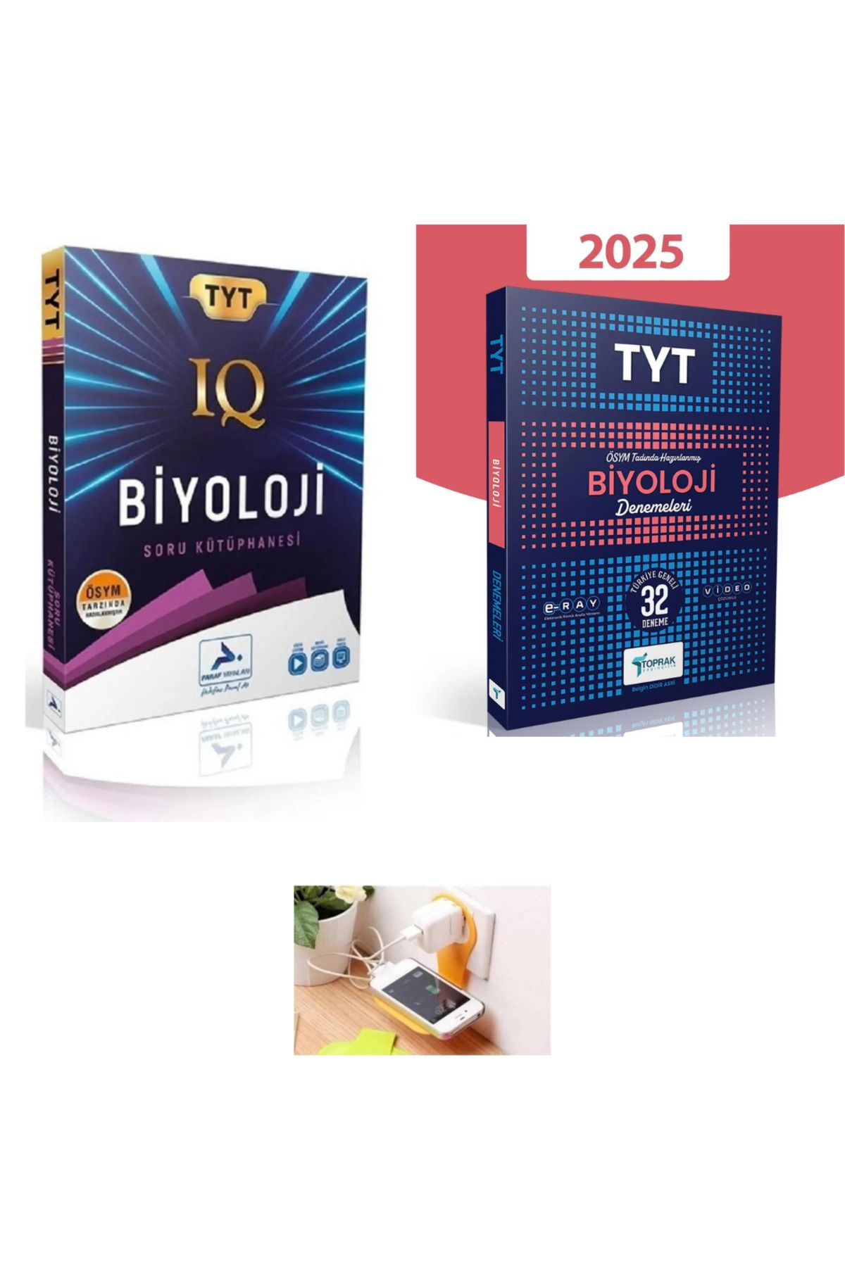 paraf yayınları TYT Iq Biyoloji Soru Kütüphanesi + Toprak  TYT Biyoloji  Denemeleri Set 2025(PRİZ TUTUCULU)