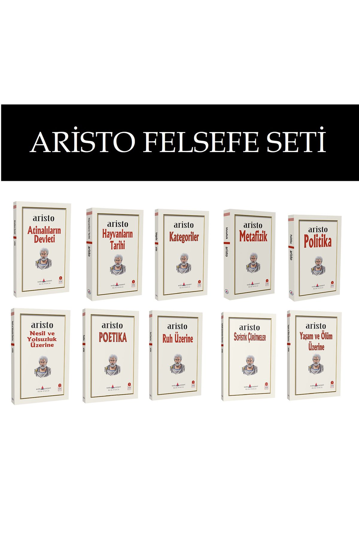 Katip Yayınevi Kültür Kitaplığı Aristo Felsefe Seti (10 Kitap - Tam Metin)