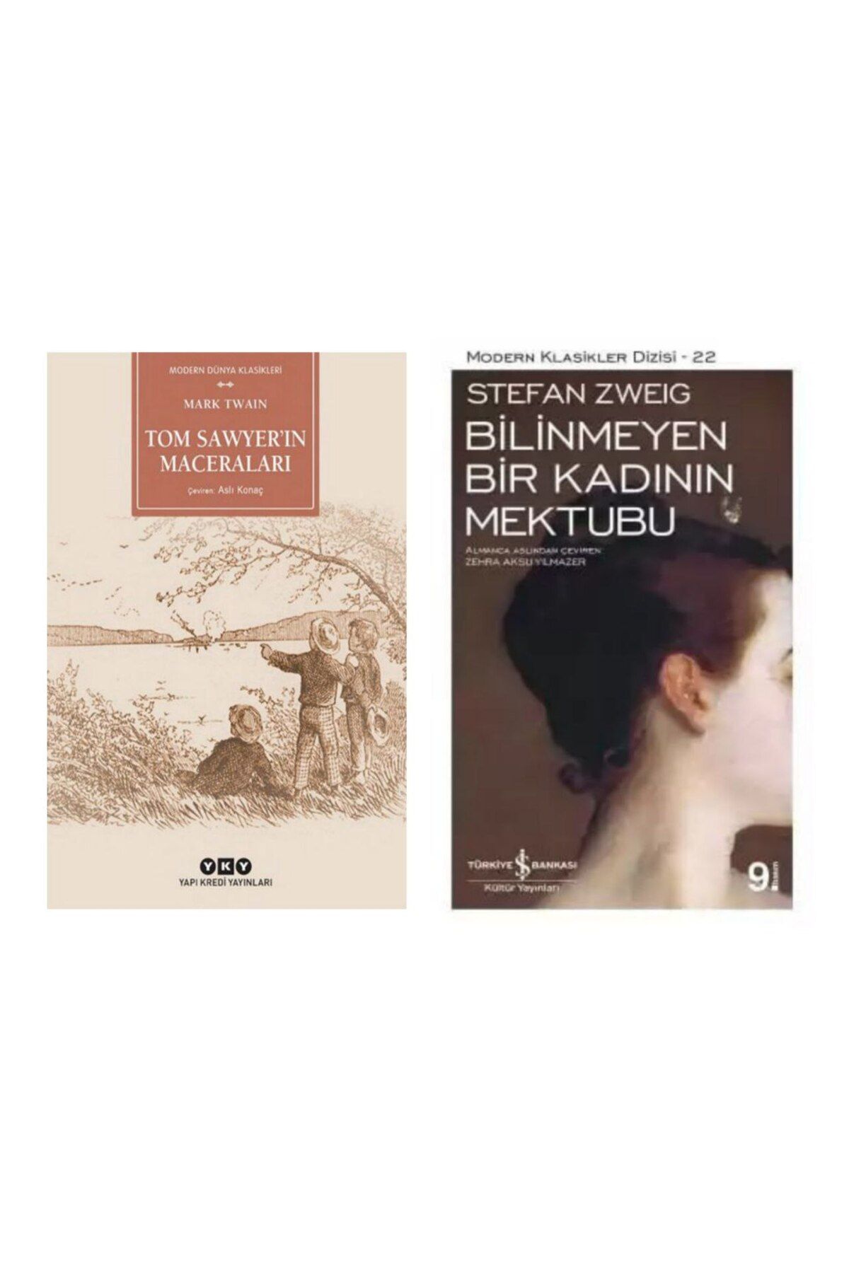 Yapı Kredi Yayınları Tom Sawyerin Maceraları-Mark Twain Bilinmeyen Bir Kadının Mektubu - Stefan Zweig