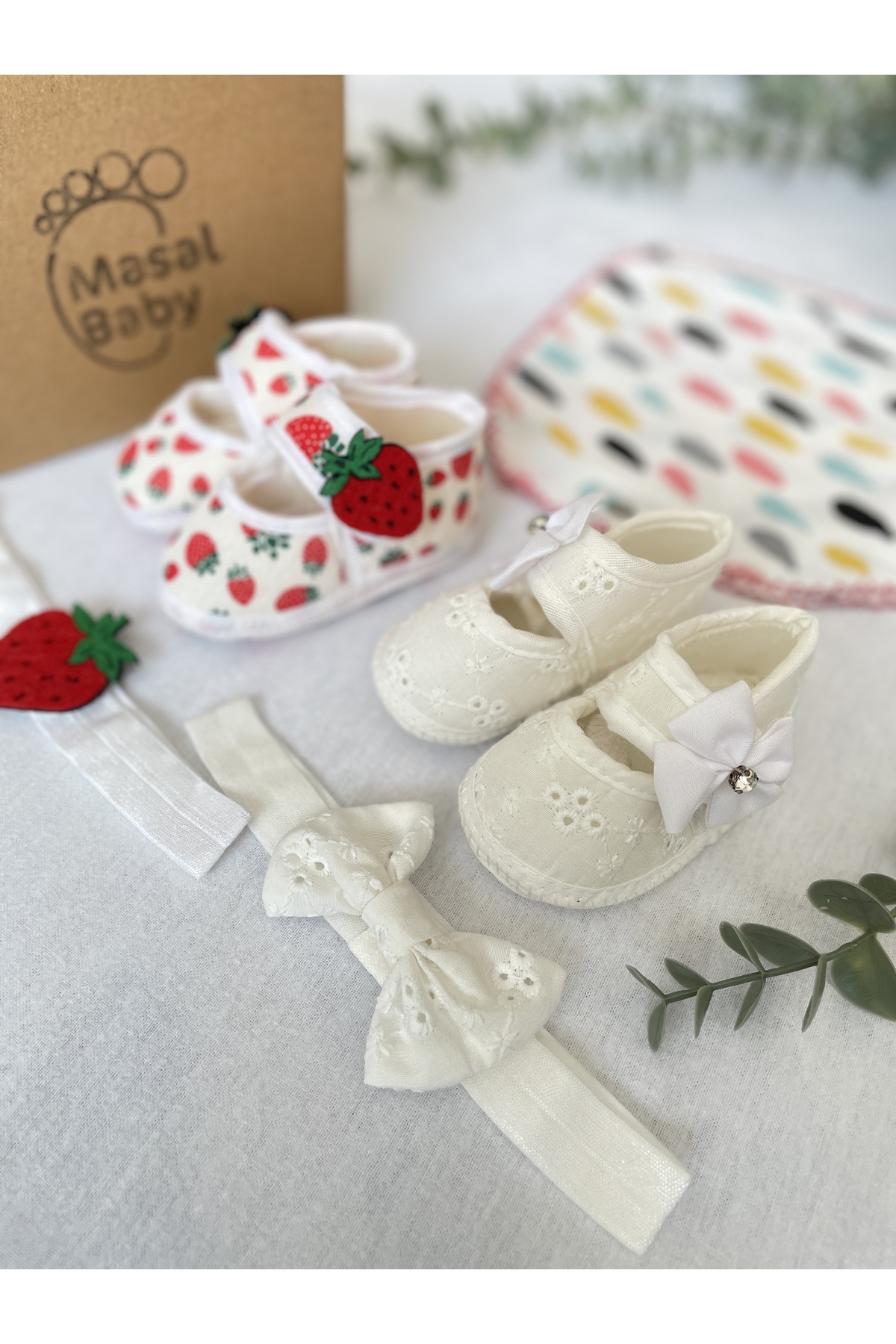 MASALBABY Saç Bantlı Bebek Mevlüt Patiği (ÇITÇITLI MAMA ÖNLÜĞÜ /OMUZ MENDİLİ HEDİYELİ) /yeni Doğan Hediyelik fotoğrafı 2 (önizleme)