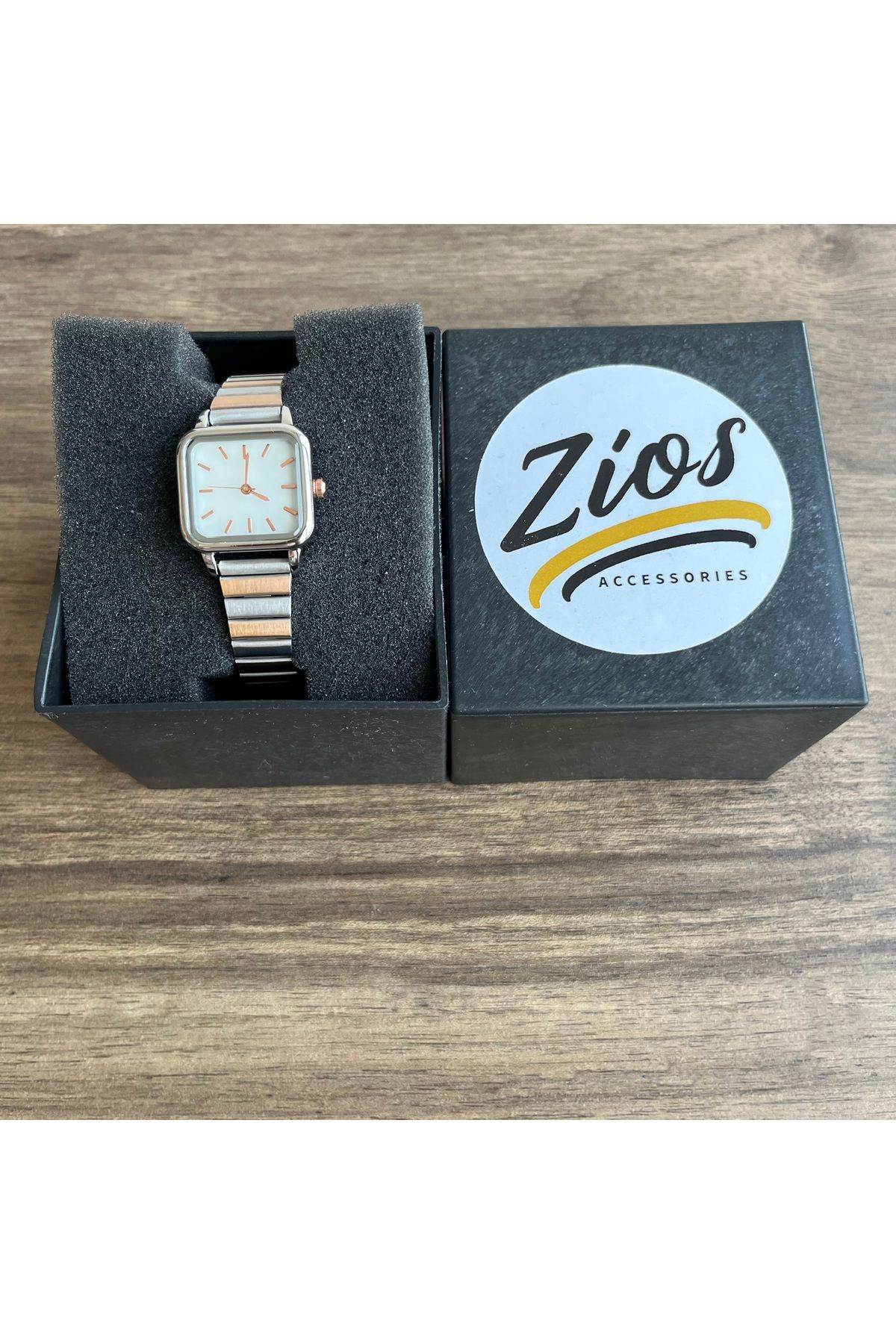 zios Minimal Kare Rose Gold Gümüş Çelik Kadın Kol Saati – ZİOS’un Zarafeti ziosks1520