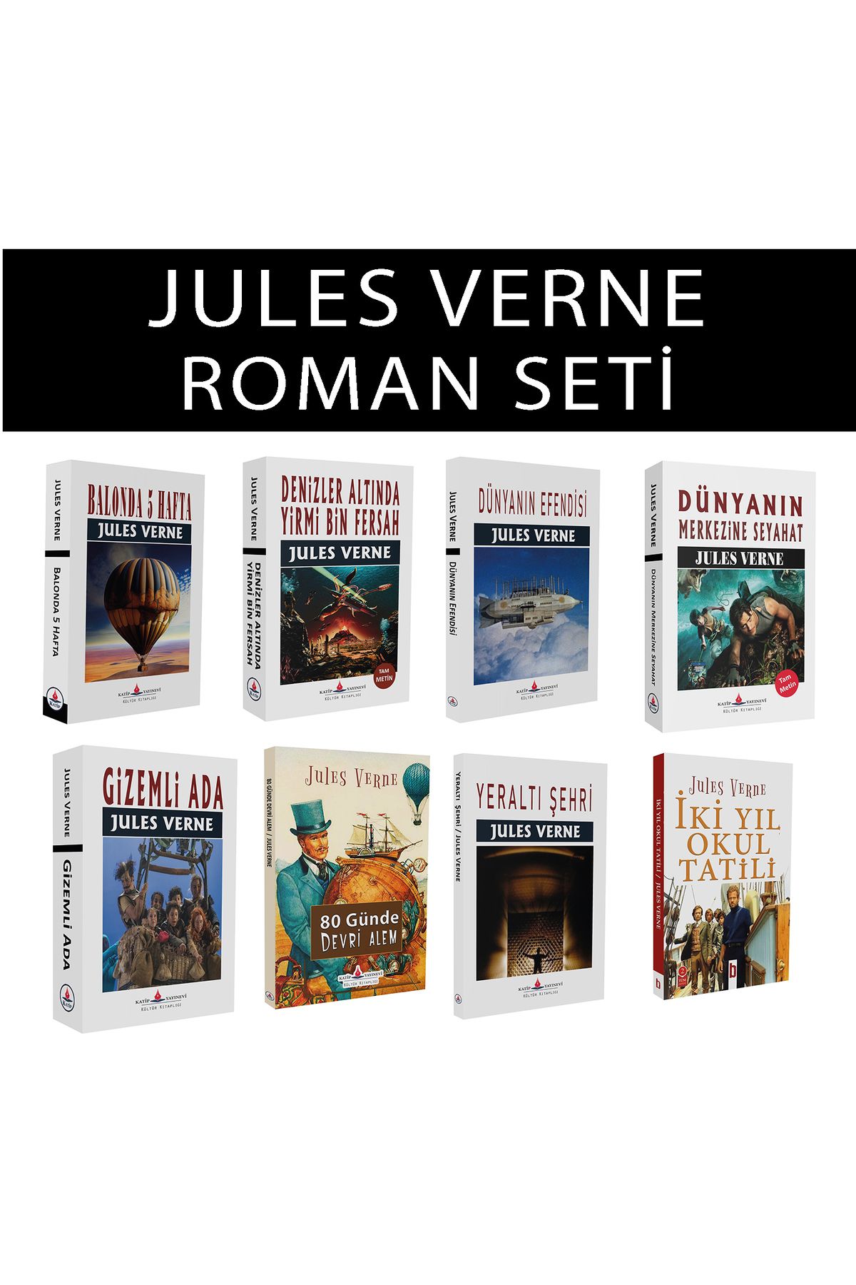 Katip Yayınevi Kültür Kitaplığı JULES VERNE ROMAN SETİ (TAM METİN)