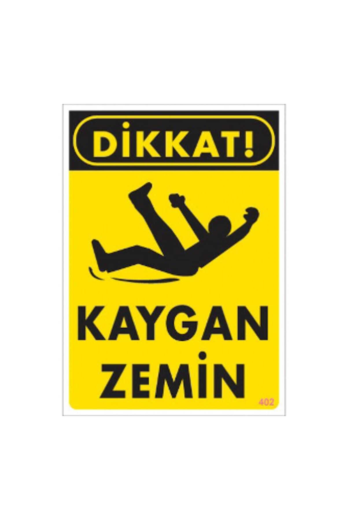 izmirdenet Uyari Levhalari ''Dikkat Kaygan Zemin'' Pvc 21x29