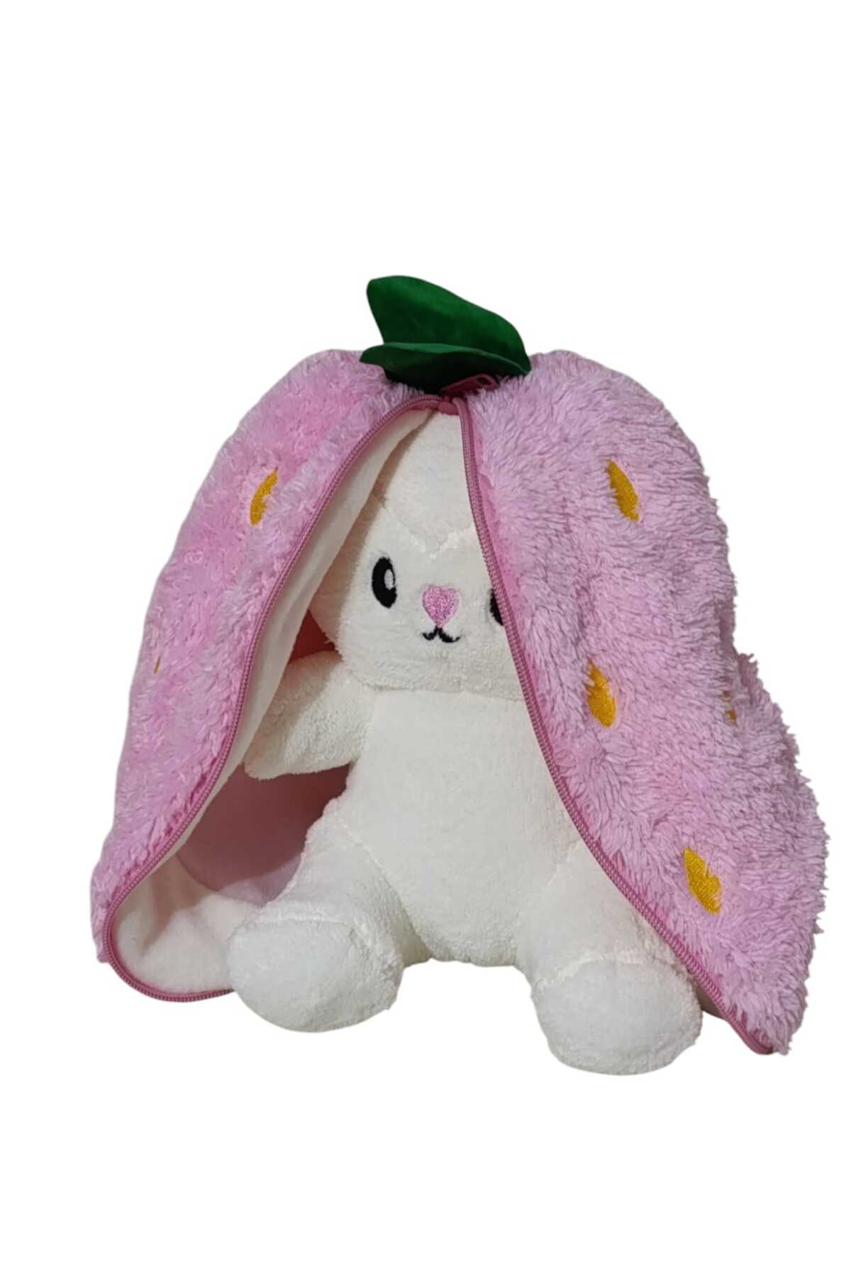 BE ACTİVE Peluş Çilek Tavşan Peluş Oyuncak Peluş Tavşan Süpriz Yumurta Sevgiliye Özel Hediye 50 Cm fotoğrafı 3 (önizleme)