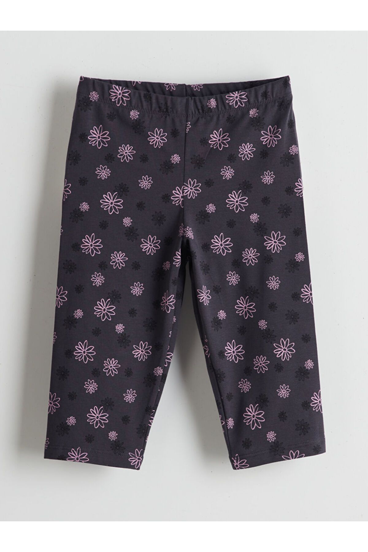 LC Waikiki Yeni Sezon Beli Lastikli Cicekli Kiz Cocuk Tayt