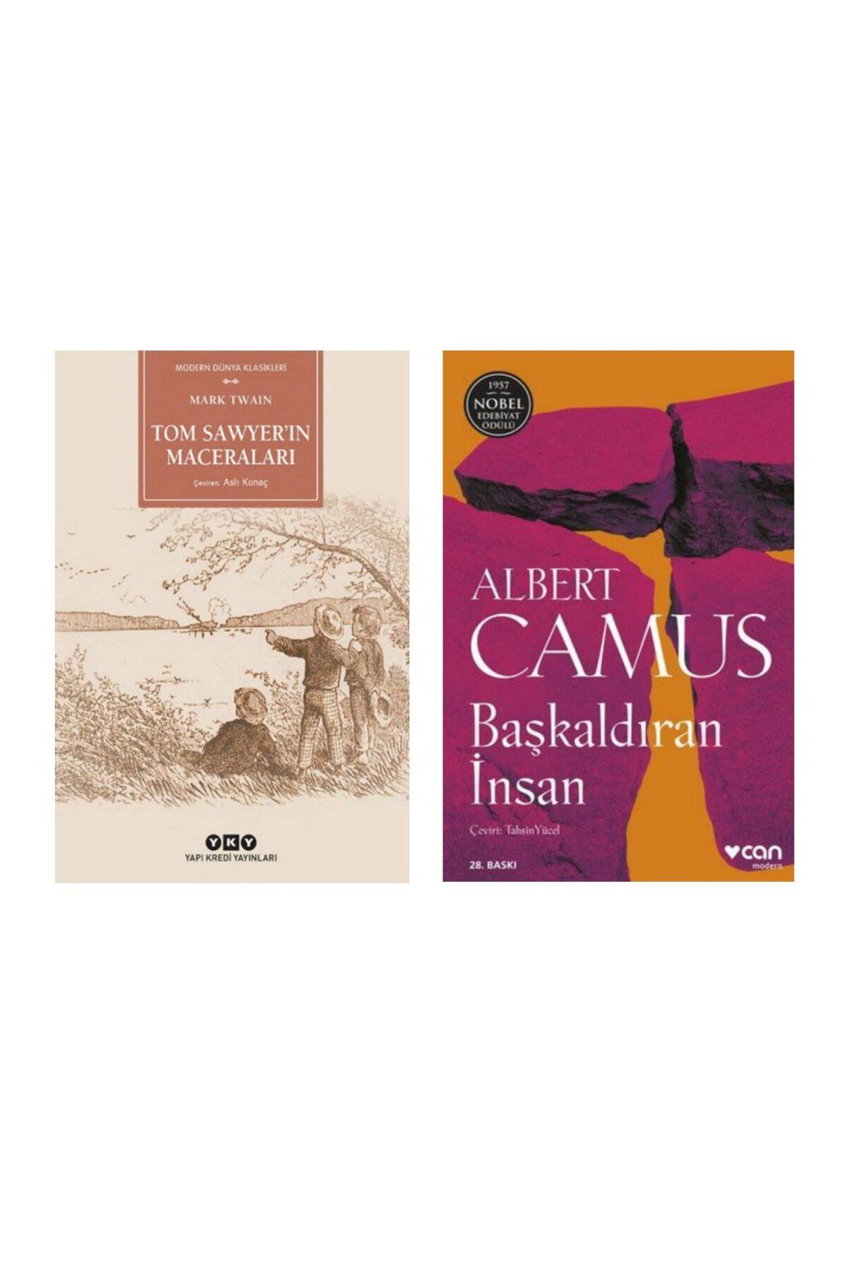 Yapı Kredi Yayınları Tom Sawyerin Maceraları-Mark Twain Başkaldıran İnsan - Albert Camus