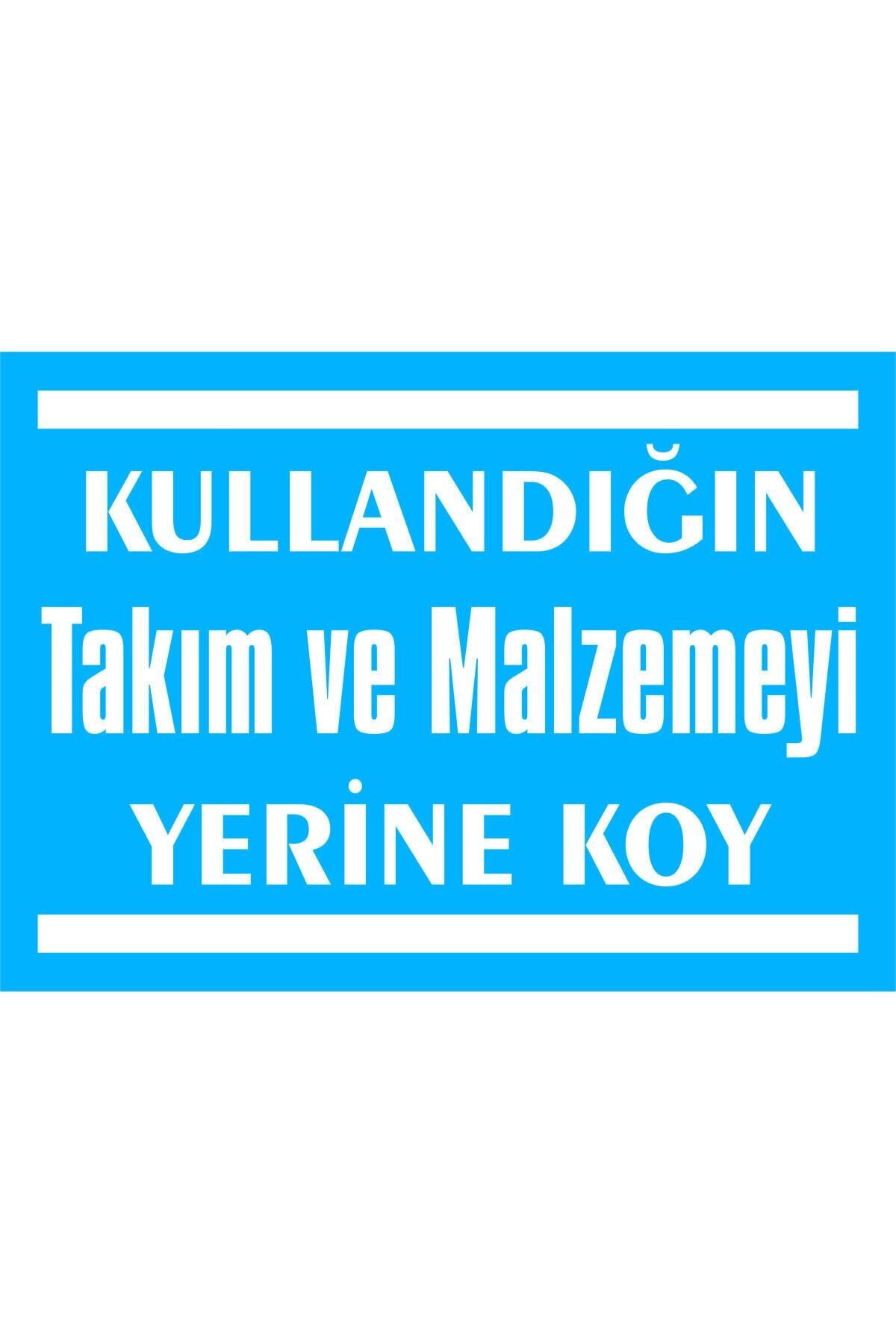 izmirdenet Yerde Gördüğün Malzemeyi Yerine Koyman Milli Görevindir Kendinden Yapışkanlı Etiket 17,5 X 25 Cm