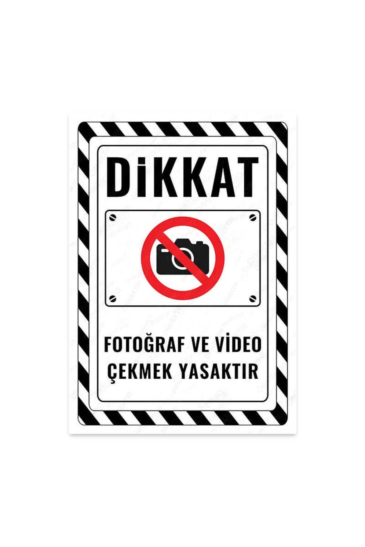 izmirdenet Ul3621-a4 - Fotoğraf Ve Video Çekmek Yasaktır Uyarı Levhası (21,6×30,3CM)