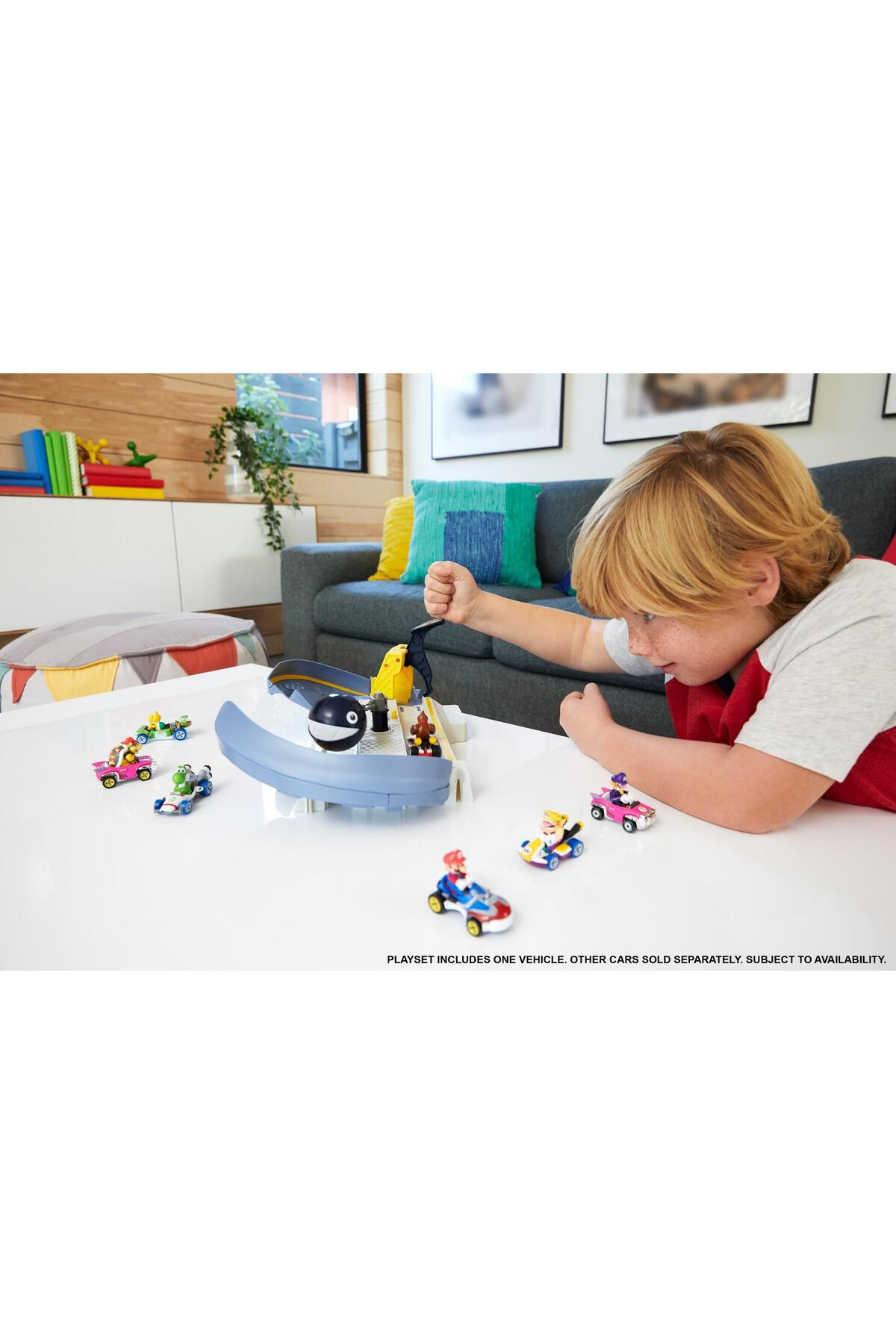 HOT WHEELS Mario Kart Çılgın Yaratıklar Oyun Seti Serisi - Chain Chomp Challenge Seti Gcp26-gky48 fotoğrafı 7 (önizleme)