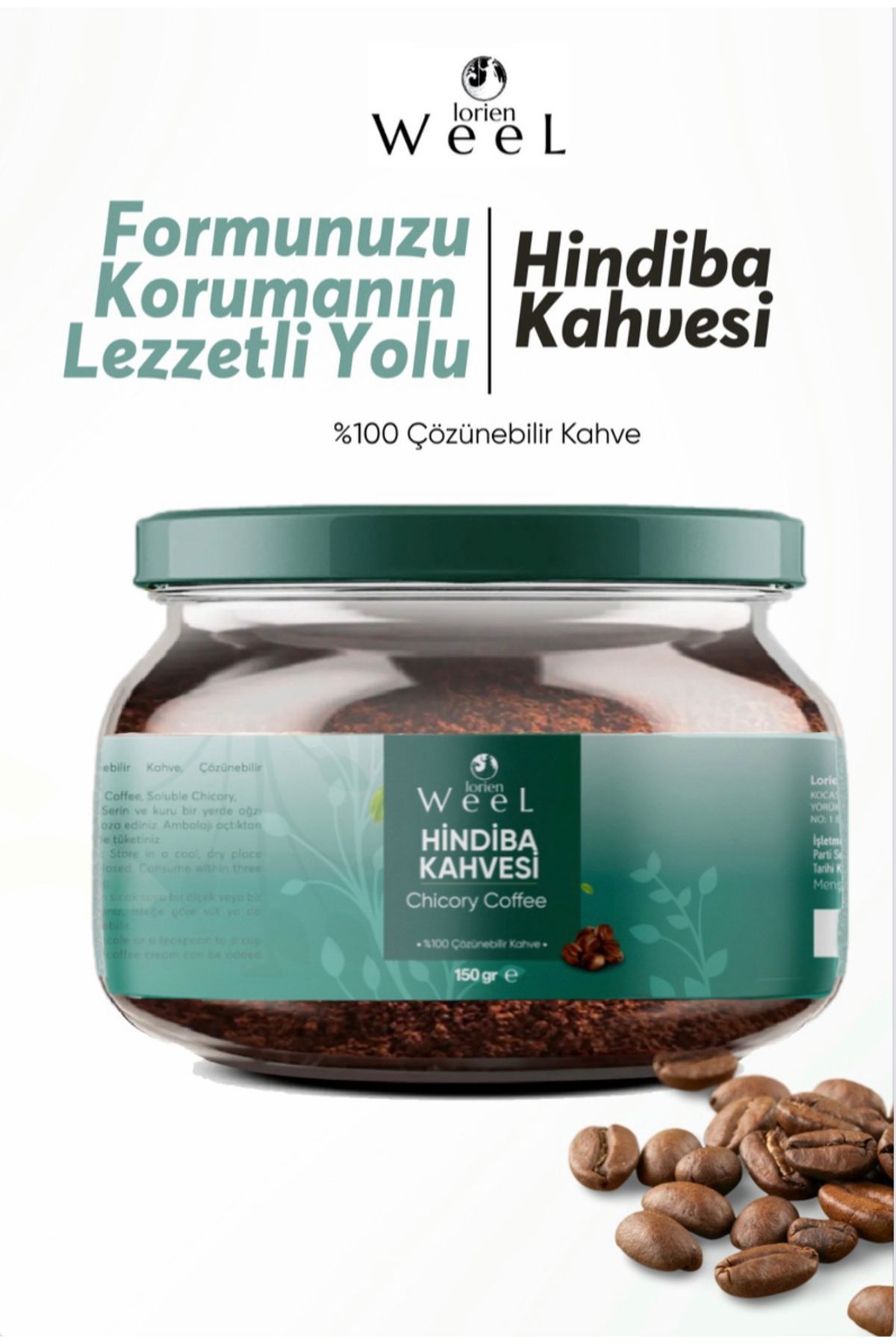 Lorien Weel (Karahindiba) Hindiba & Mozambik Granül Kahve Harmanlı Detox Kahve İnulin Prebiyotik 1x 150 gr