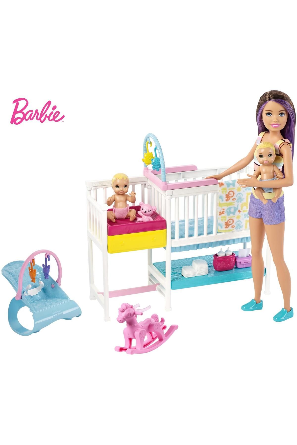 Barbie-مجموعة ألعاب الحضانة GFL38 من Skipper Babysitters Inc. 1