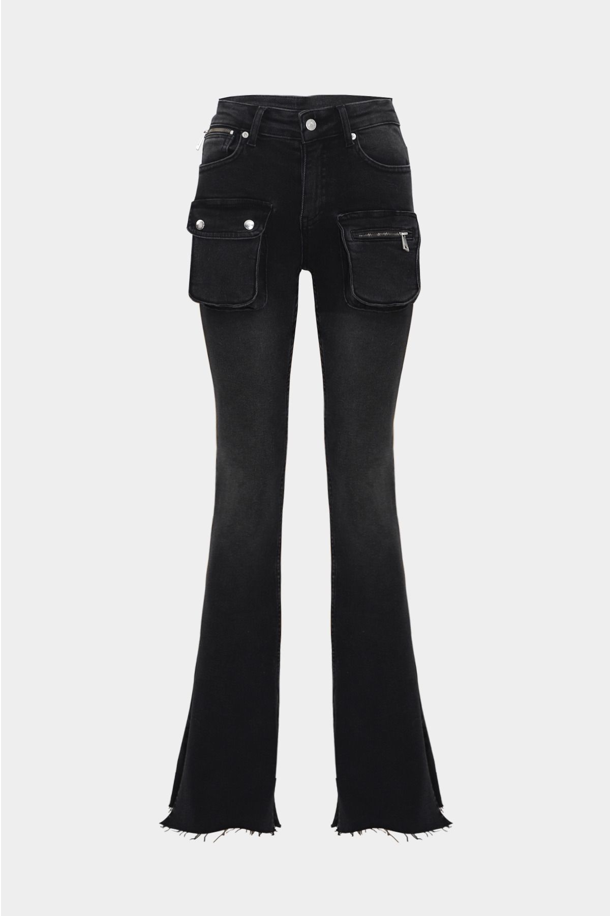 Açelya Okcu-Pantaloni de damă din denim din lycra slim fit cu buzunar premium 2
