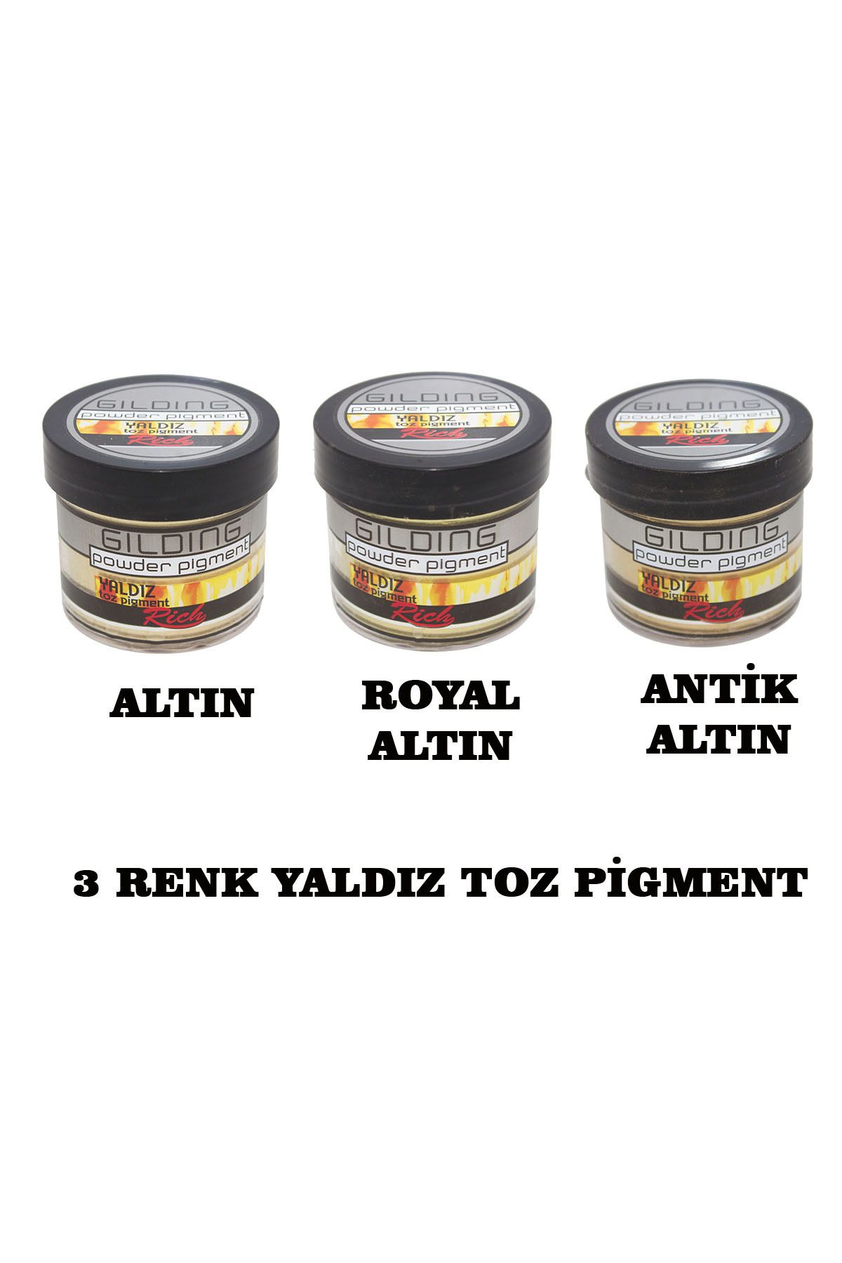 hobiadresi RİCH YALDIZ TOZ PİGMENT 3 RENK