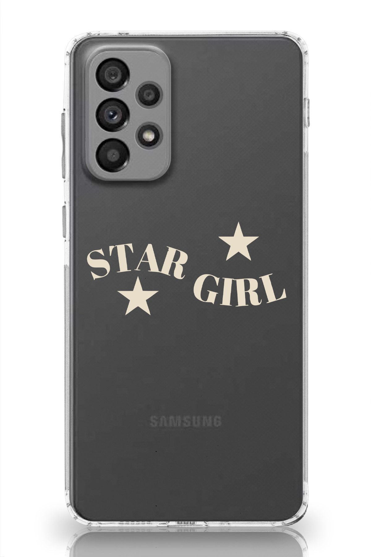 moonset Samsung Galaxy A52 Uyumlu Star Girl Tasarımlı Baskılı Şeffaf Telefon Kılıfı