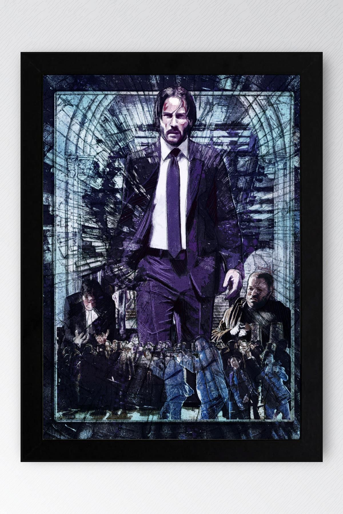 Saturn John Wick Çerçeveli Tablo - Film Posteri Tablo