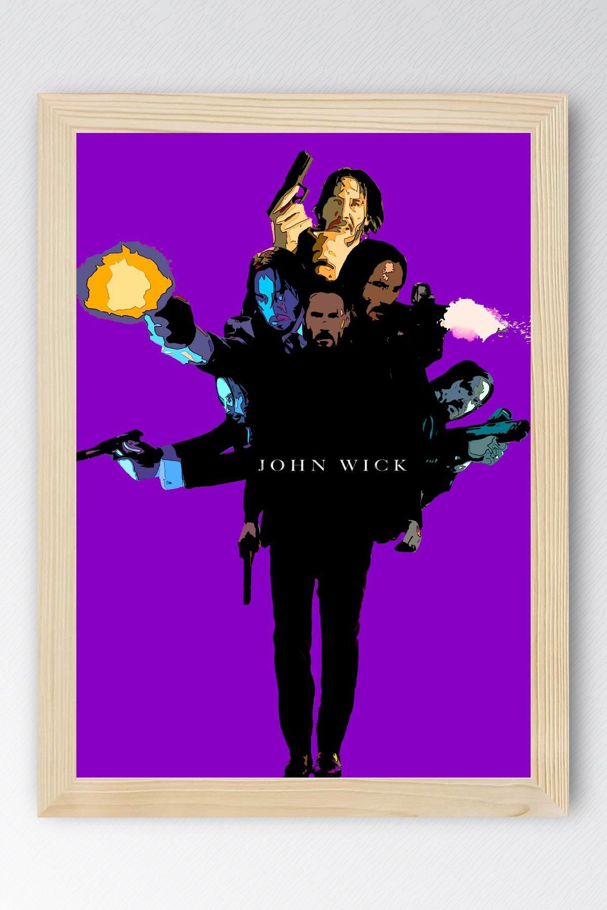 Saturn John Wick Çerçeveli Tablo - Film Posteri Tablo