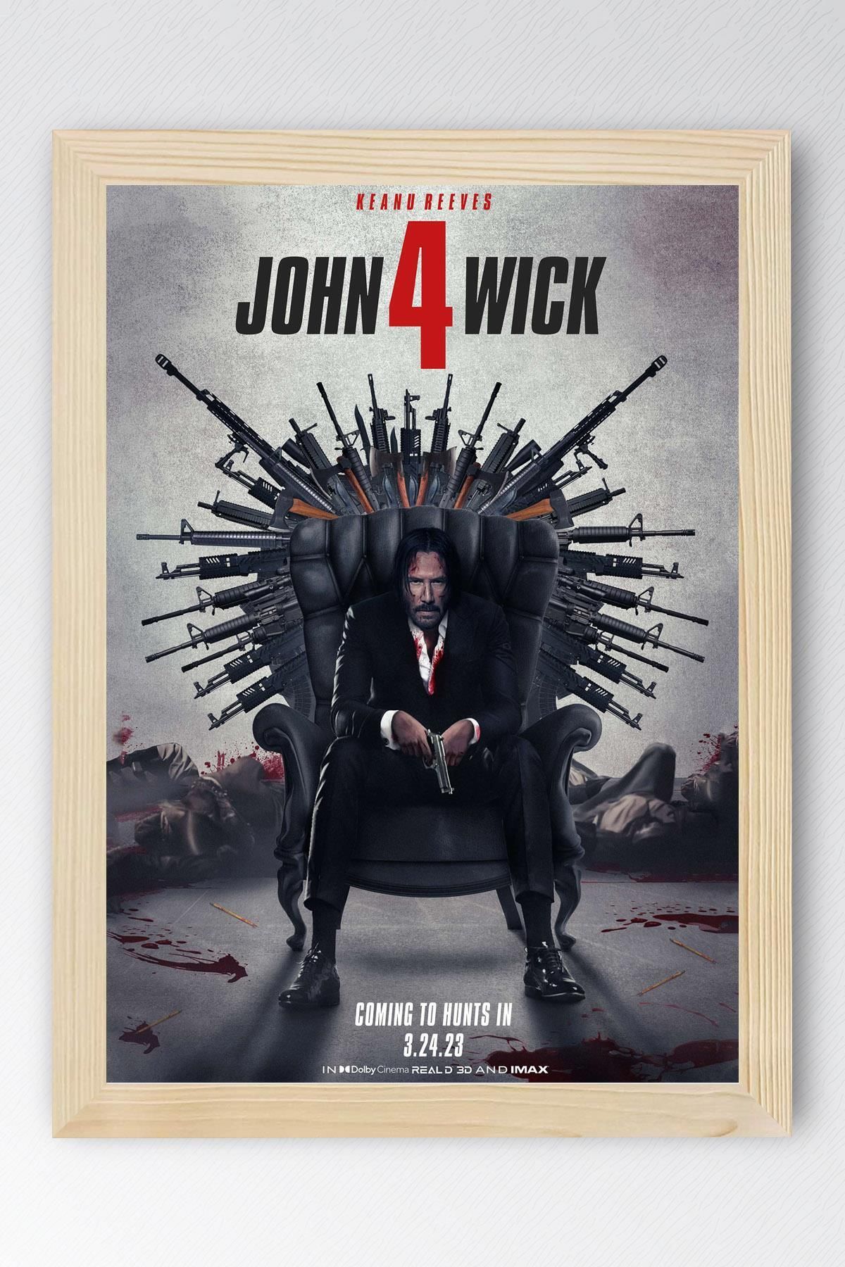 Saturn John Wick 4 Çerçeveli Tablo - Film Posteri Tablo