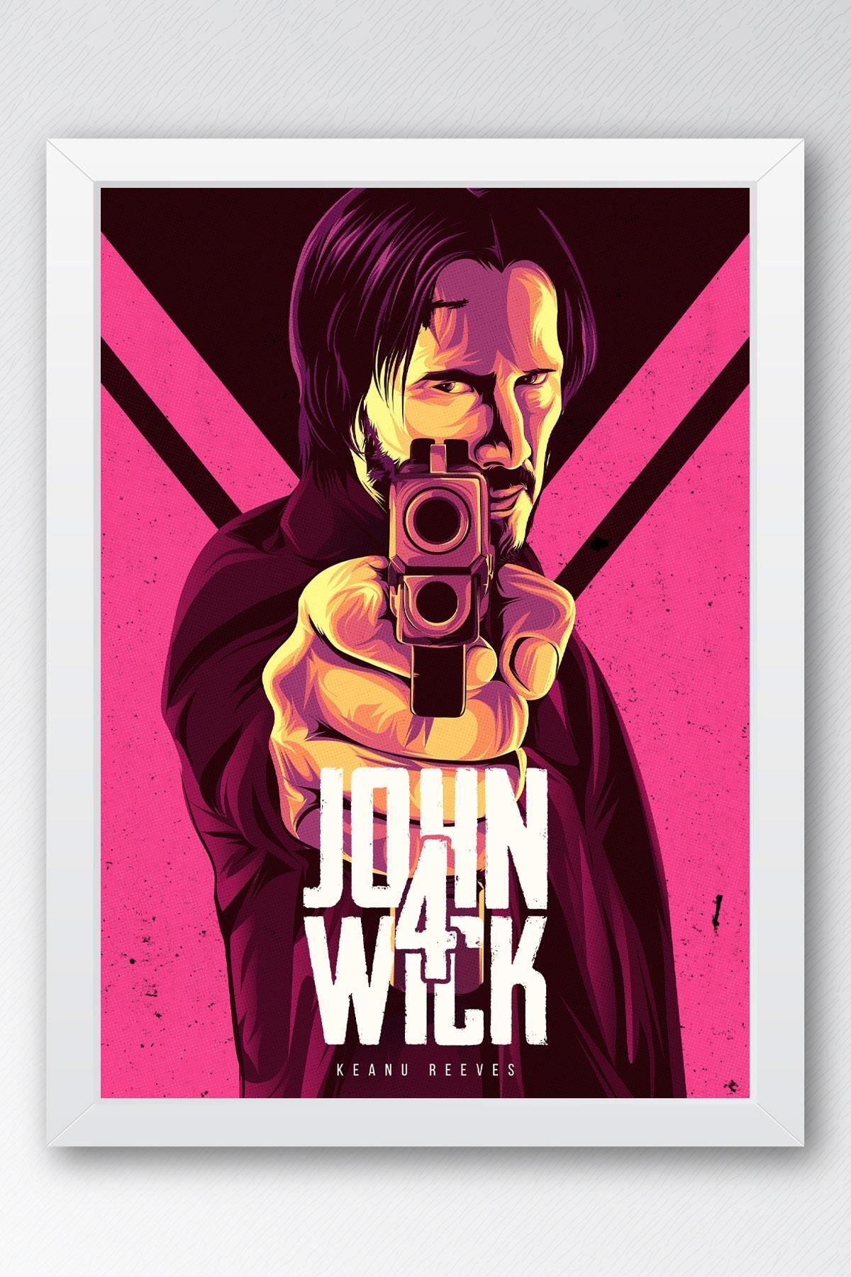 Saturn John Wick 4 Çerçeveli Tablo - Film Posteri Tablo