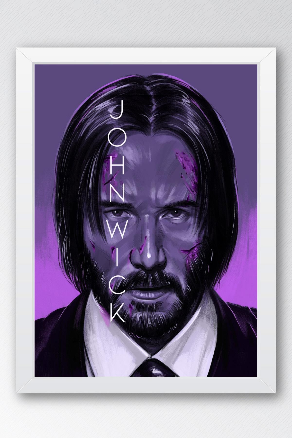 Saturn John Wick Çerçeveli Tablo - Film Posteri Tablo