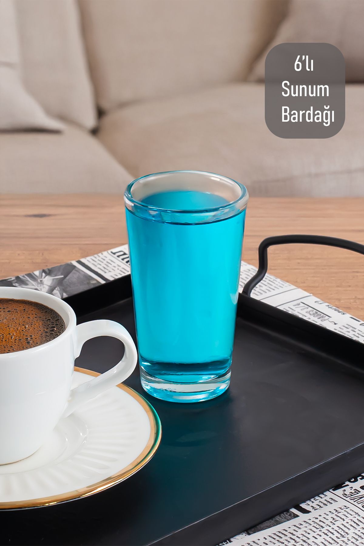 Porsima Glass 6591 6 Adet Meşrubat Kahve Yanı Su Bardağı Sunumluk Shot Bardak 100cc