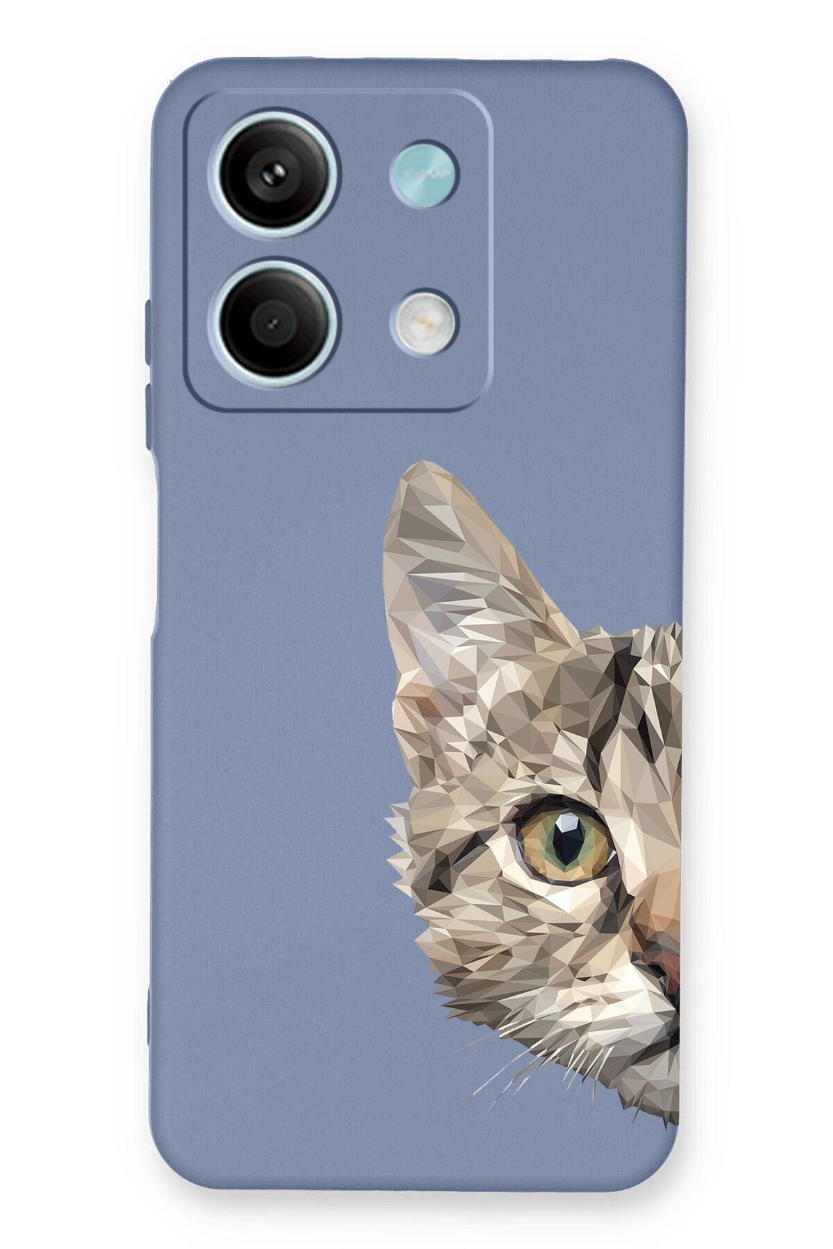 PrintiFy Xiaomi Redmi Note 13 5G ile Uyumlu Catface Tasarımlı Petrol Lansman Kılıf