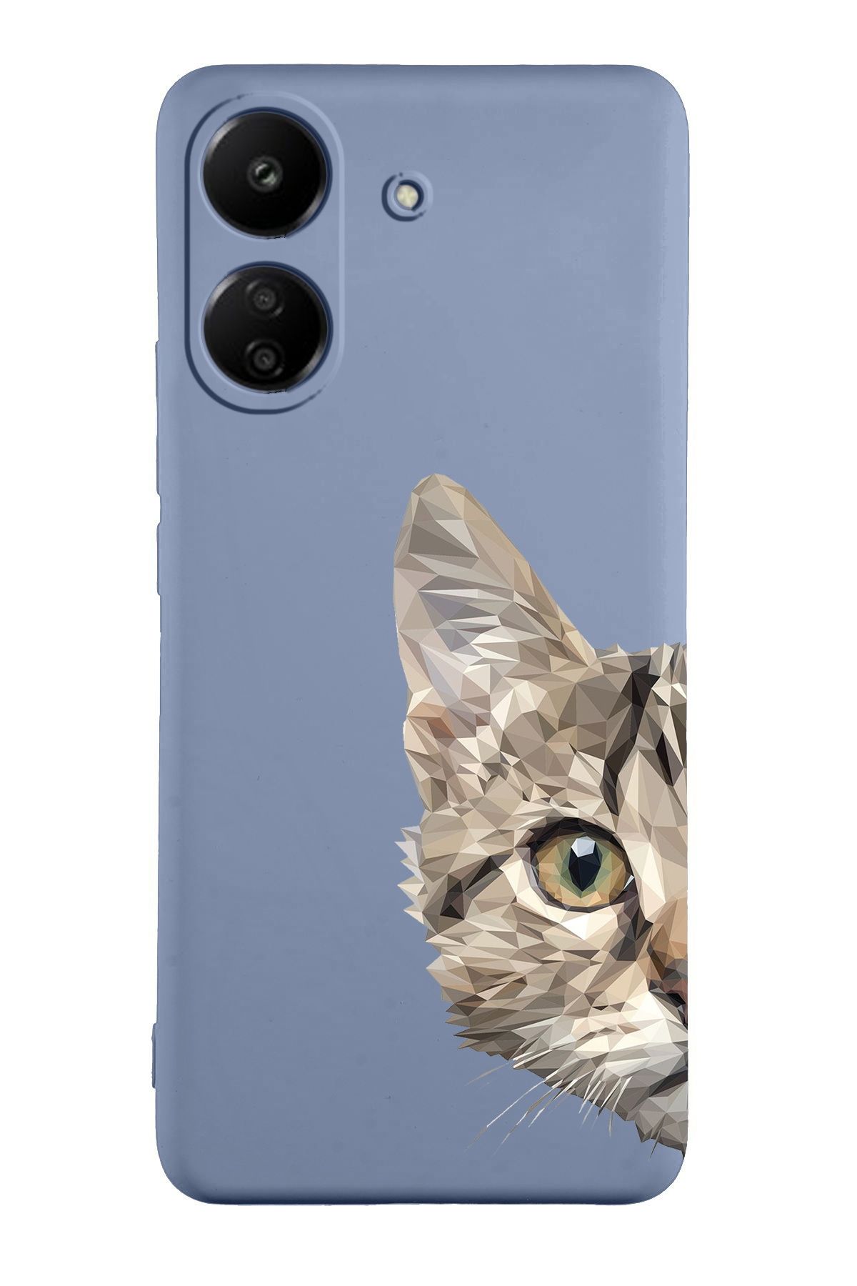 PrintiFy Redmi 13C ile Uyumlu Catface Tasarımlı Petrol Lansman Kılıf