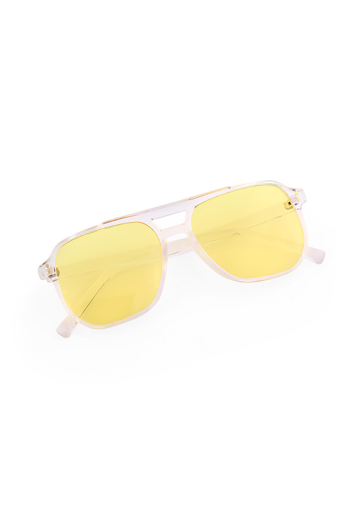 TomyHelf-Transparent Rectangular Unisex Sunglasses 5